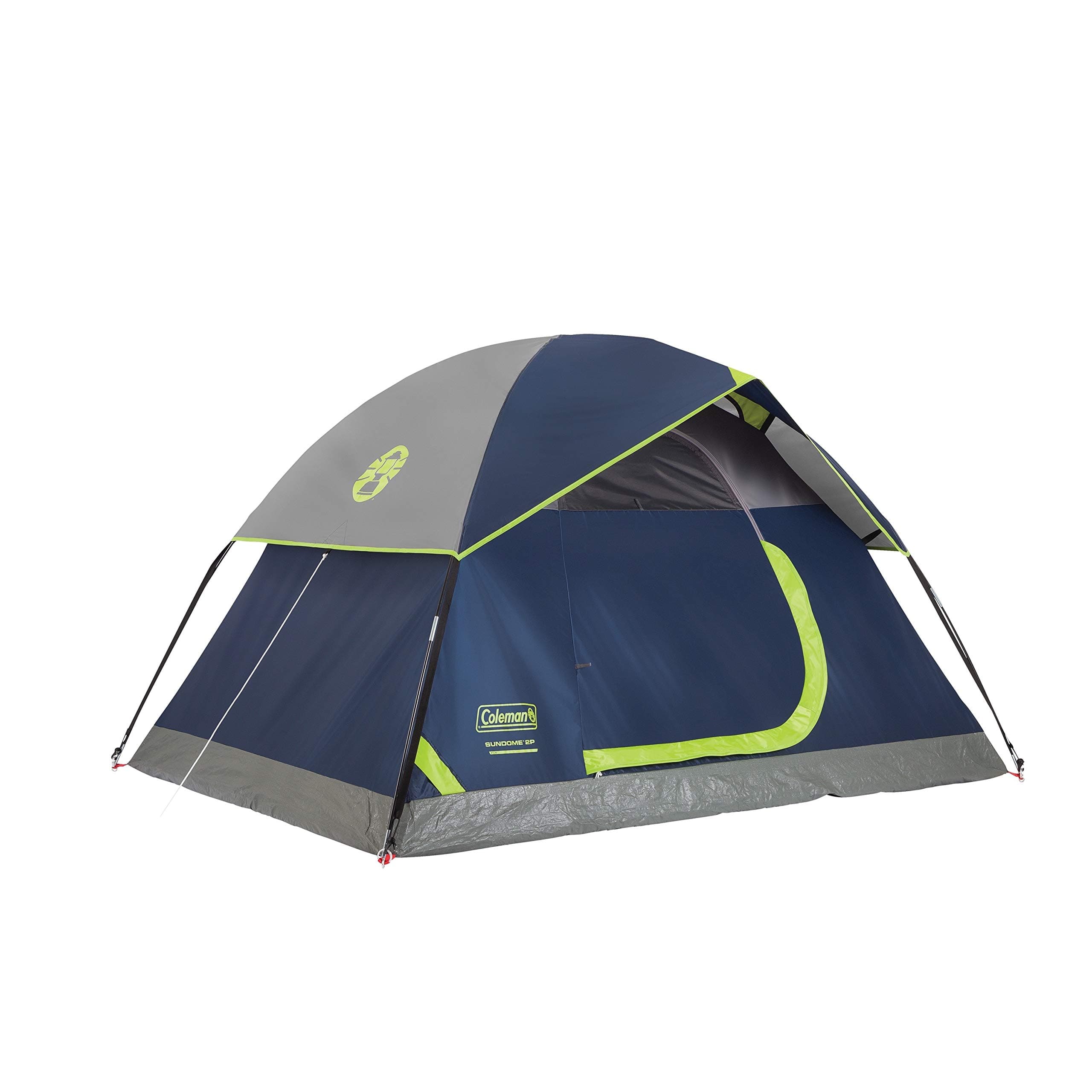 Coleman Sundome Camping Tent with Rainfly, 2/3/4/6 Person Tent Sets Up in 10 Mins, Weatherproof Shelter for Camping, Festivals, Backyard, Sleepovers, & More 2 Person Contains PFAS Navy Blue