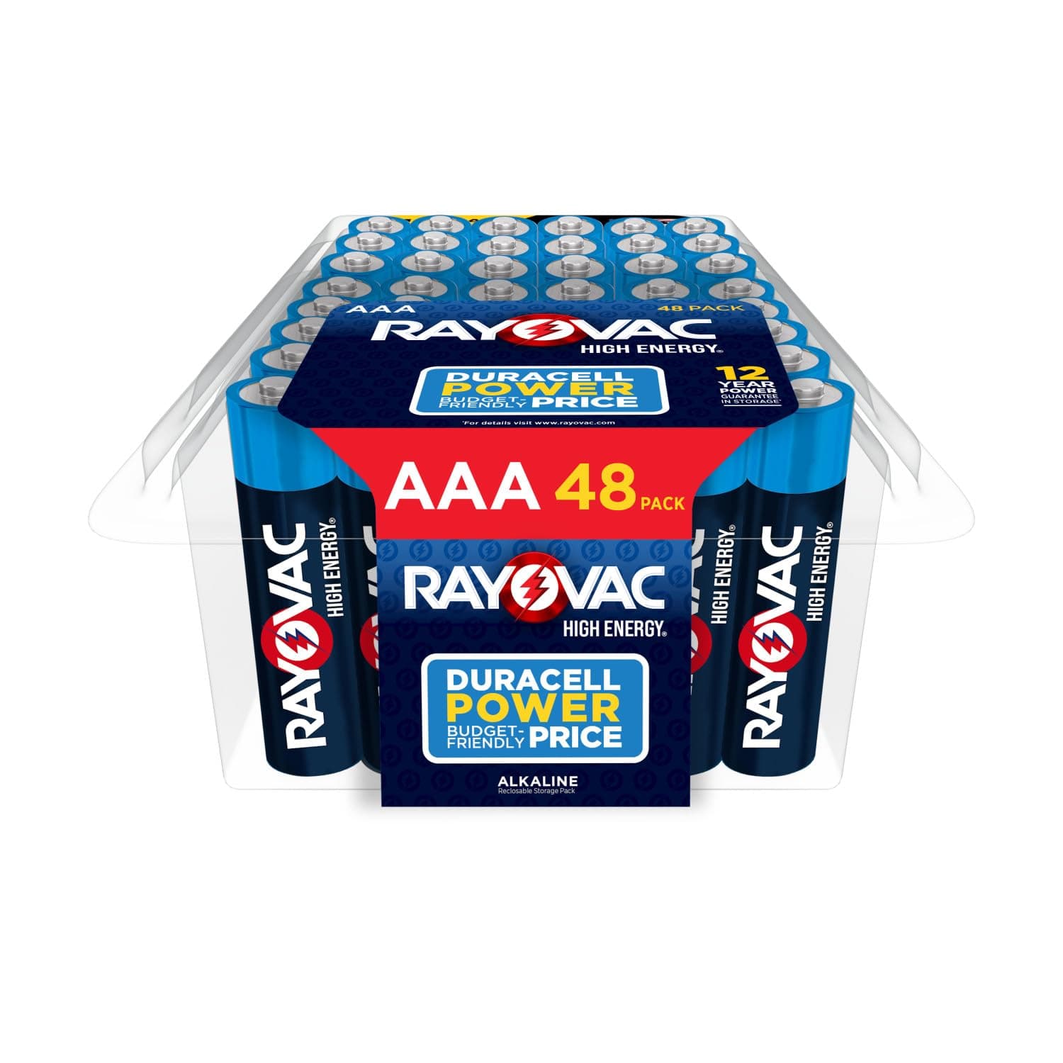 Rayovac High Energy AAA Batteries (48 Pack), Alkaline Triple A Batteries 48 Count (Pack of 1) AAA