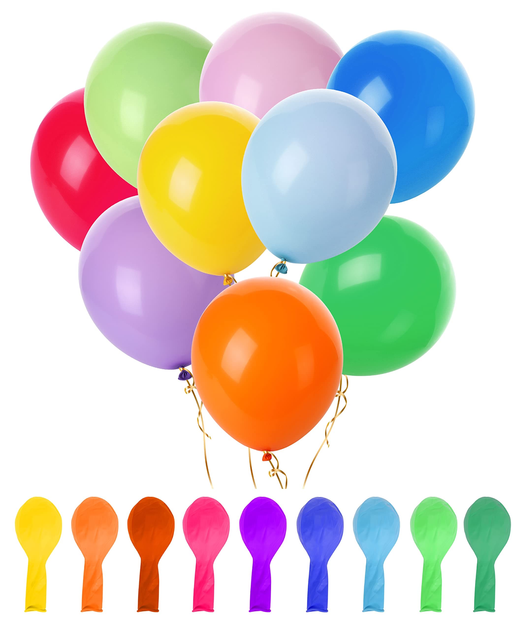 Mr. Pen- Balloons, 12 Inch, 54 Pack, Vibrant Colors, Party Balloons Vibrant 54 Pack