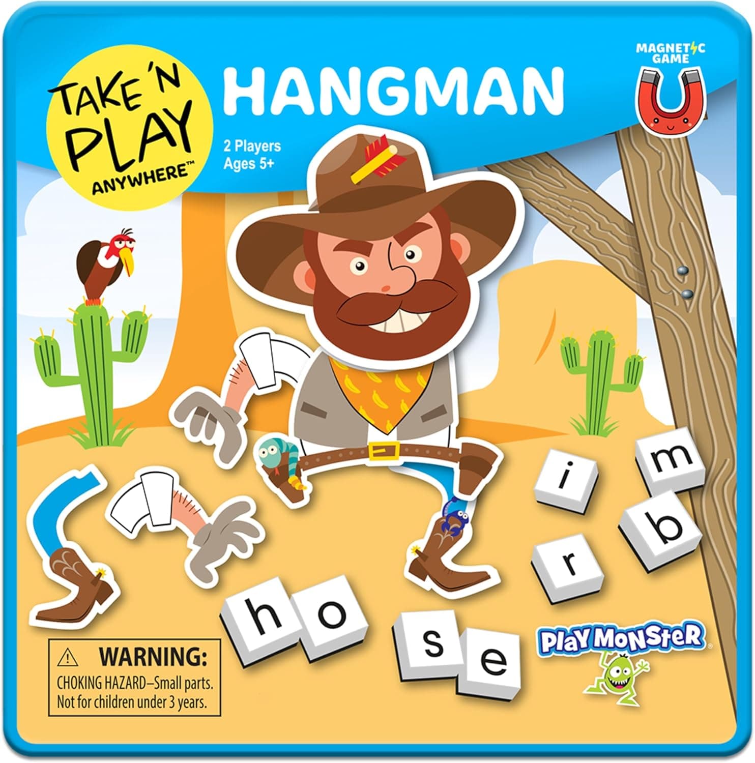 PlayMonster Take N Play Anywhere — Hangman — Easy to Use, Hard to Lose — Fun on the Go Travel Game — For Ages 5+ Classic