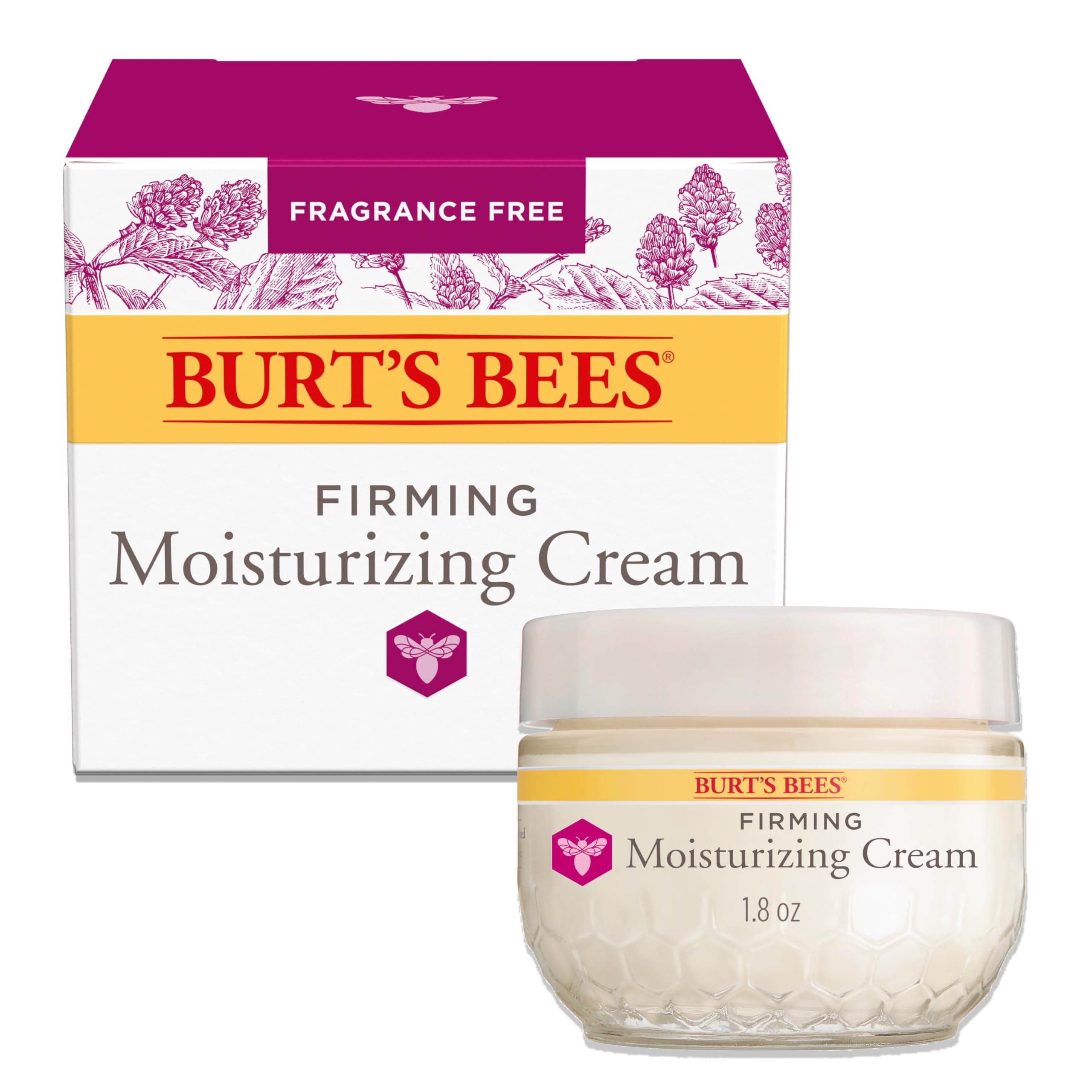 Burt's Bees Skin Care Stocking Stuffers, Face Moisturizer, Firming Face Cream, Anti-Aging Retinol Alternative, Moisturizing Natural Origin Skin Care Christmas Gifts, 1.8 Ounce Moisturizing Cream