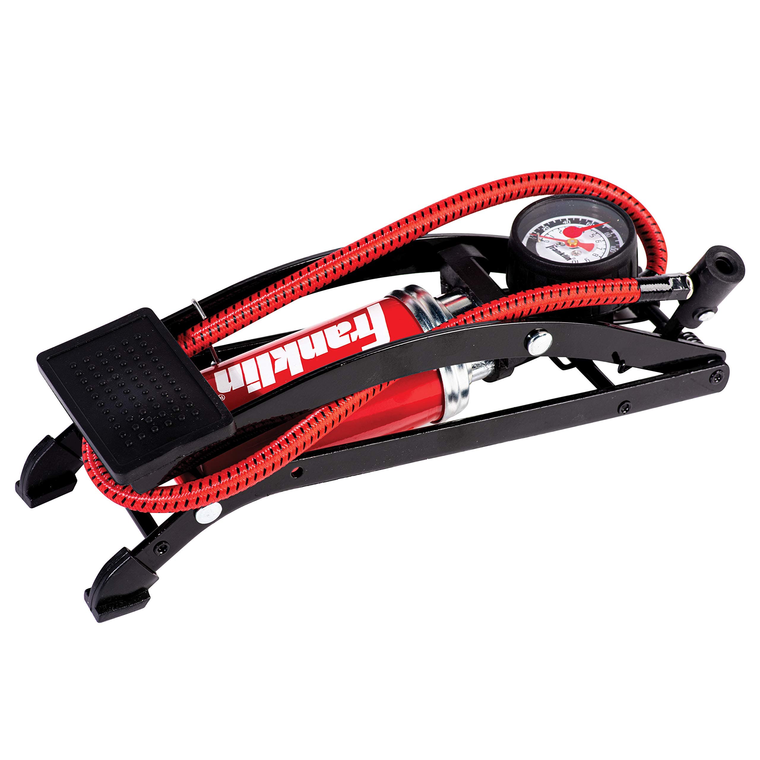 Franklin Sports Foot Air Pump for Balls, Bikes, Inflatables and More - High-Pressure Foot Pedal Air Pump - Compact Heavy Duty