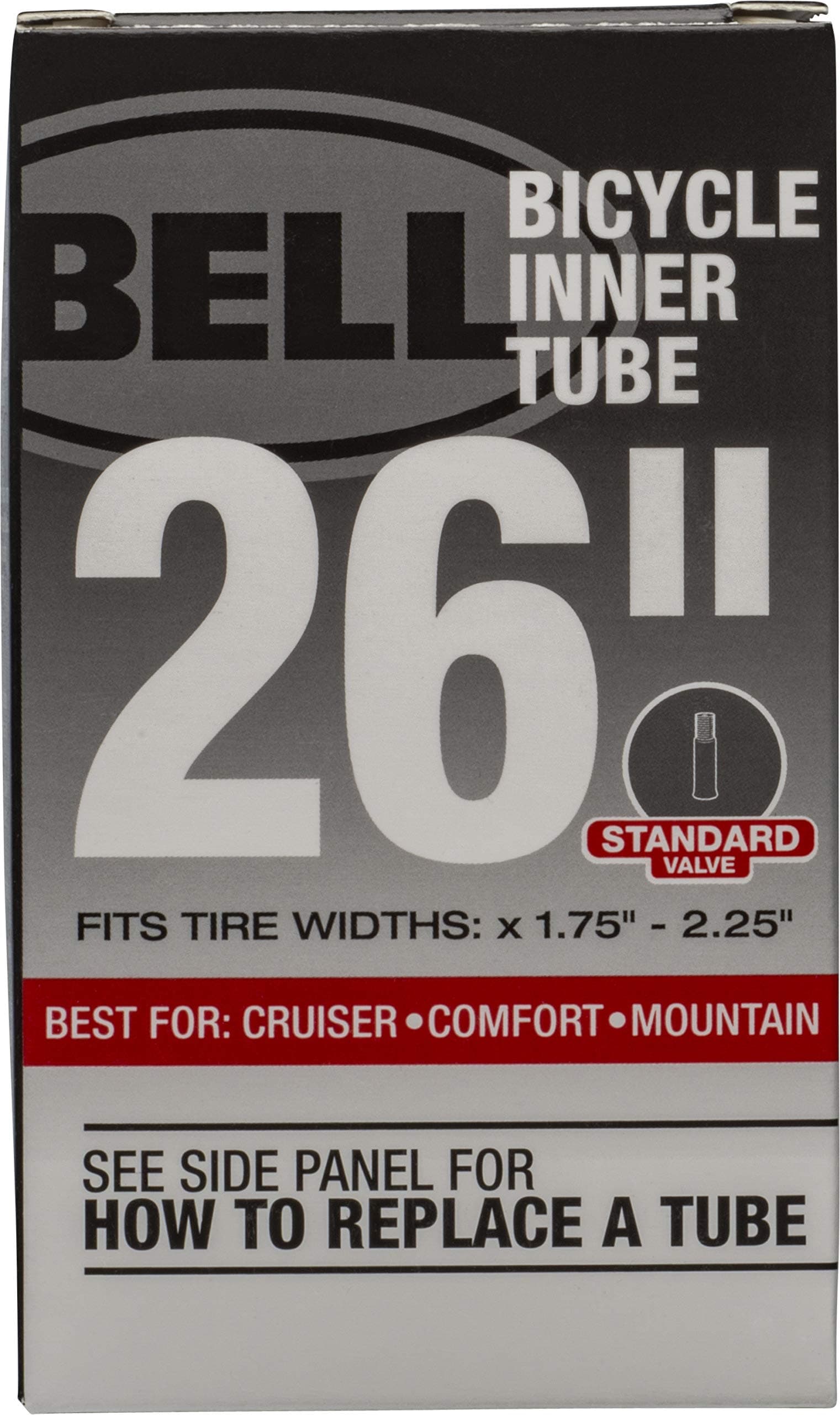 BELL Standard 26-inch Bike Tube Standard 26"x1.75-2.25" Schrader
