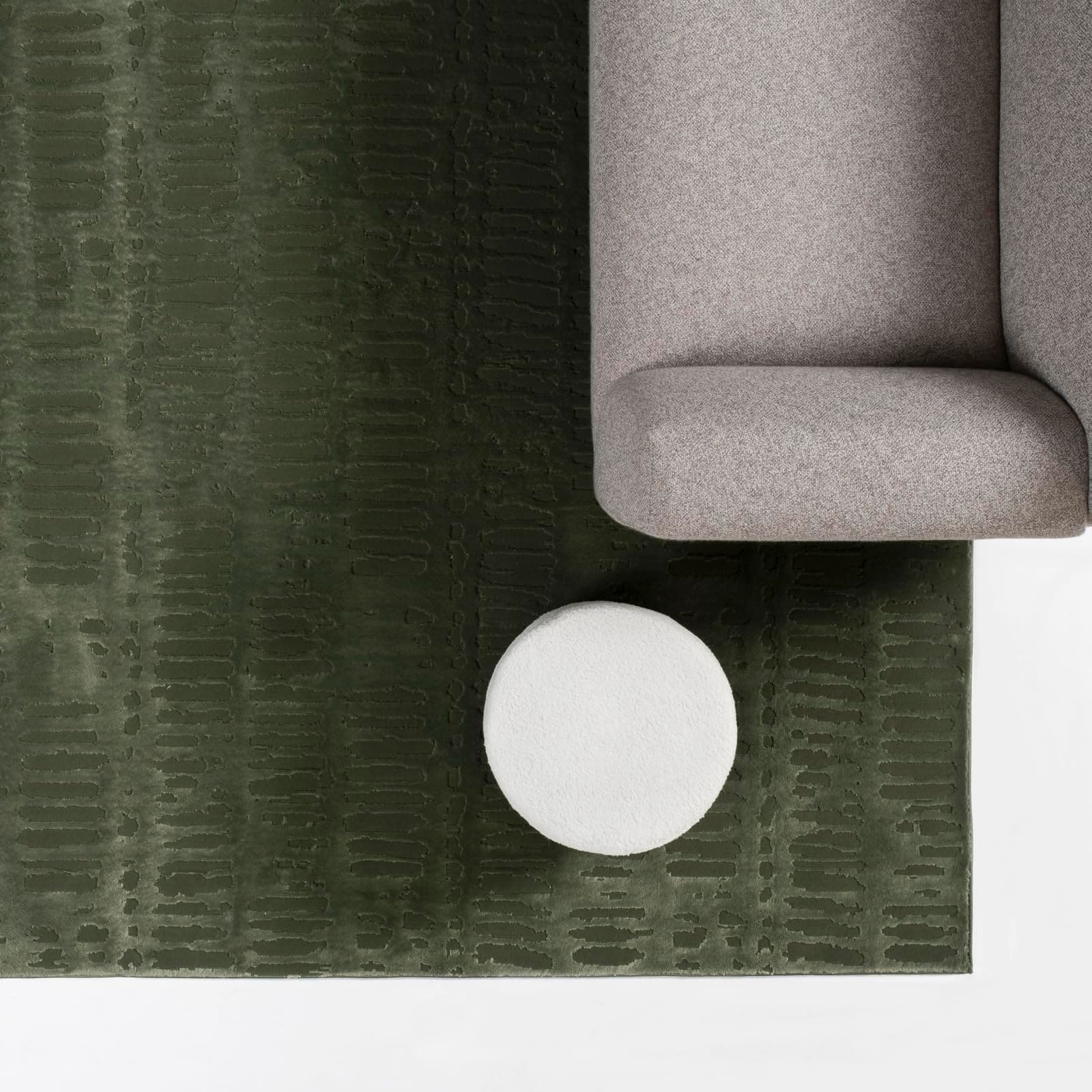 Revival Rugs Shell 9'2"x12'2" Washable Area Rug for Living Room Bedroom - 100% Recycled Oeko-TEX Certified, Medium Pile, Green Green 9'2" x 12'2" (Rectangular)