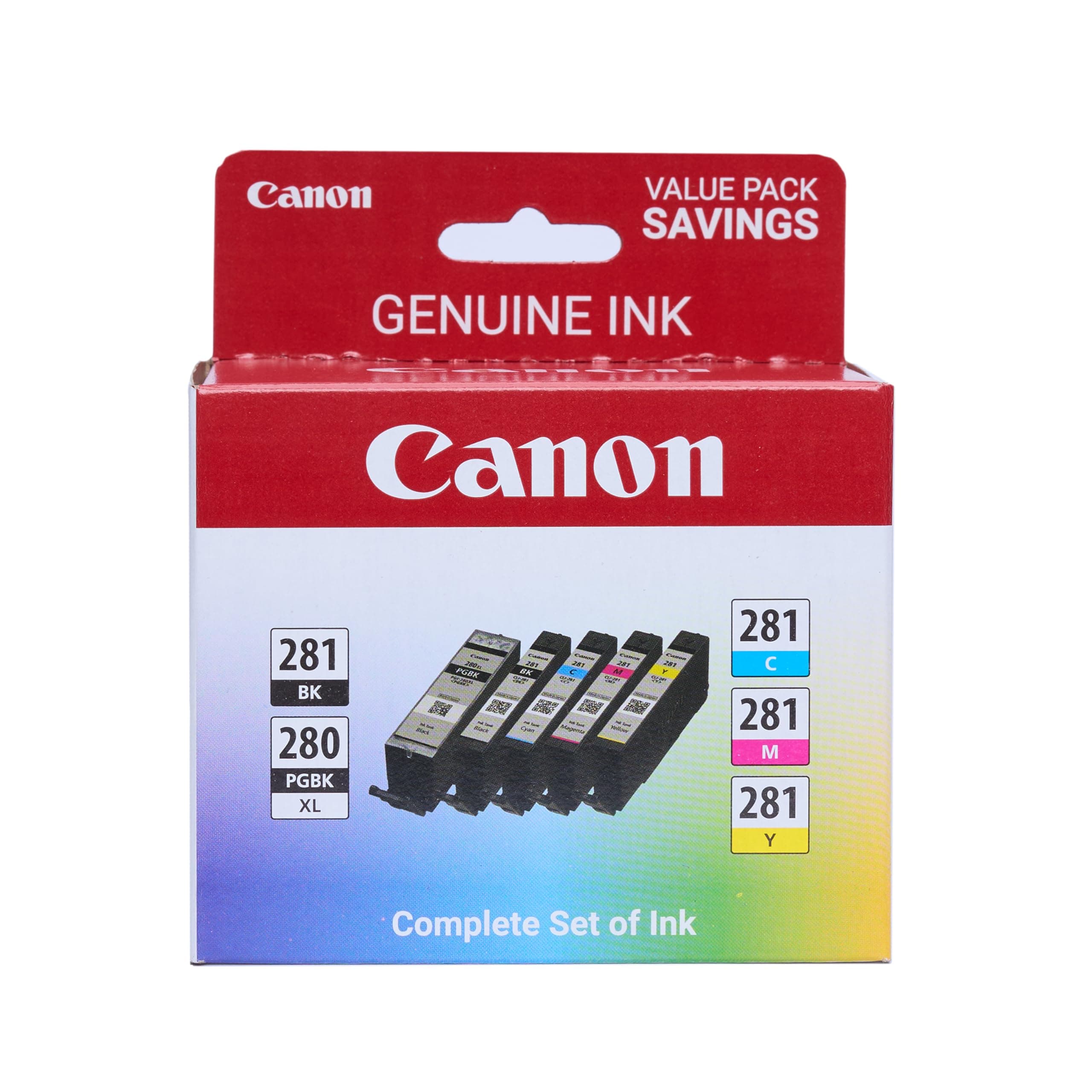 Canon PGI-280XL/CLI-281 5 Color Pack Compatible to TR8520, TR7520, TS9120 Series,TS8120 Series, TS6120 Series Printer + Ink Combo Ink