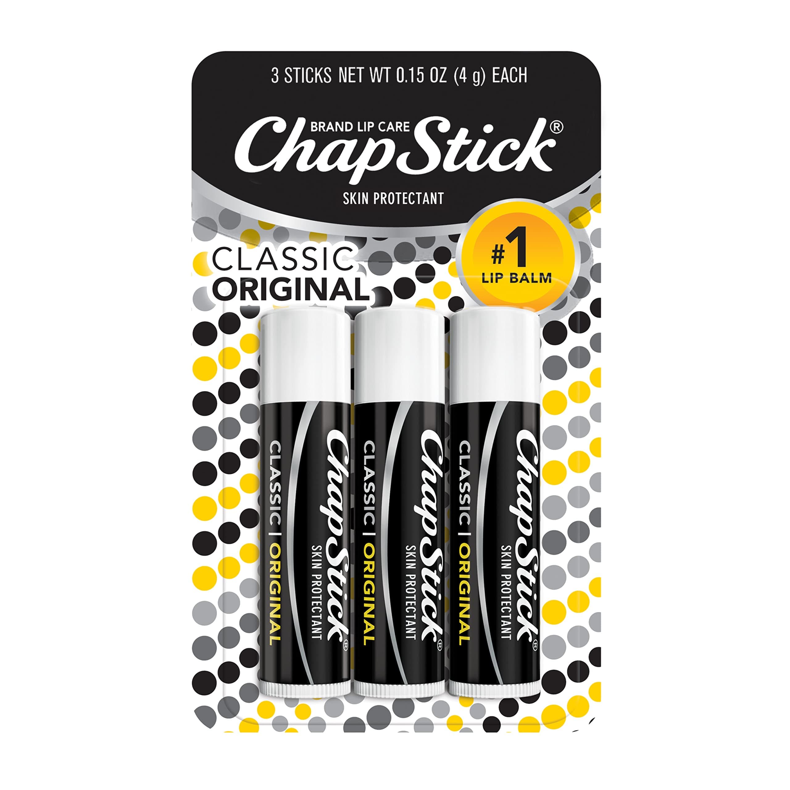 ChapStick Classic Original Lip Balm Tubes, Lip Care - 0.15 Oz (Pack of 3) Classic Original 3 Count (Pack of 1)