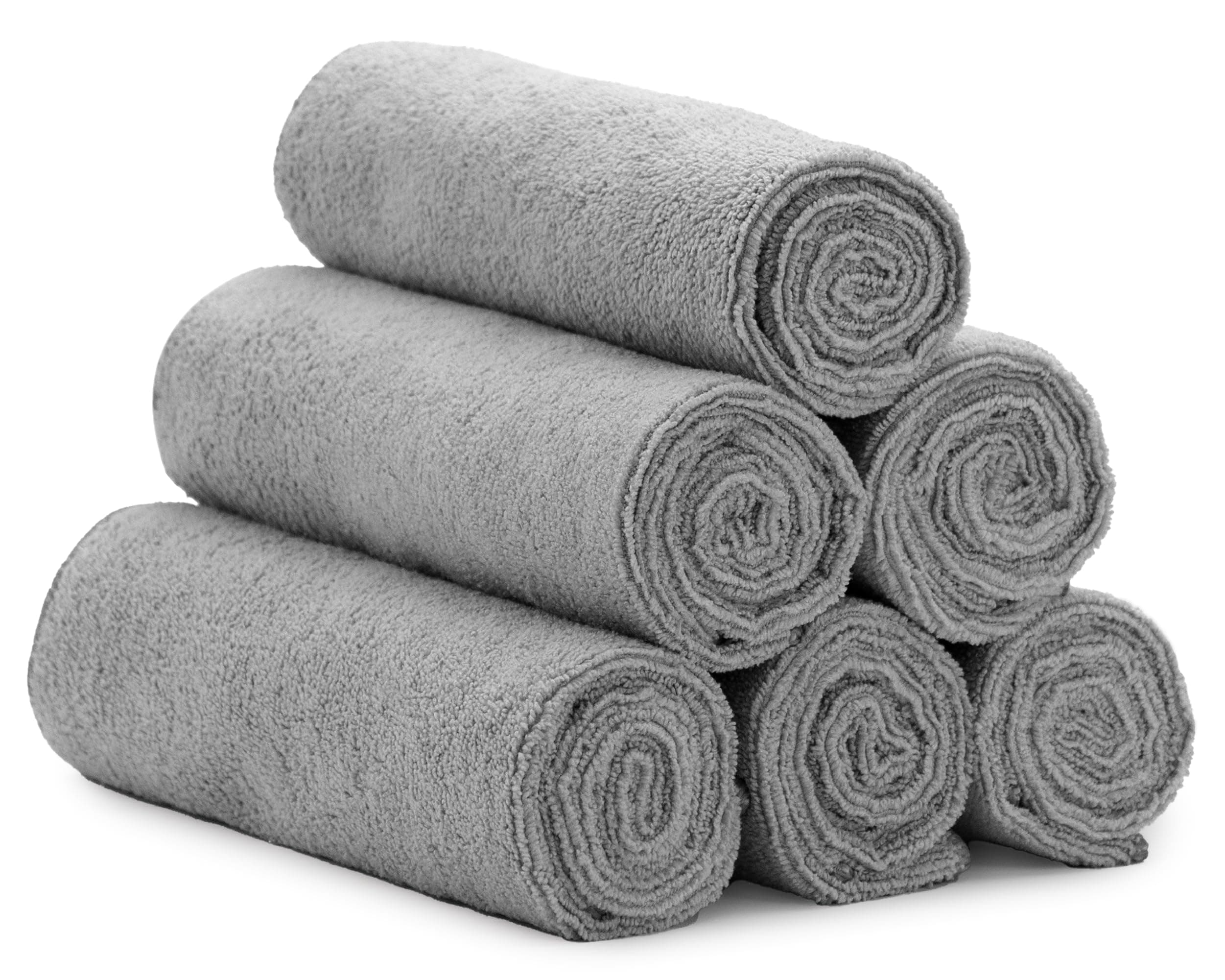 S&T INC. Microfiber Gym Towels, Yoga Towel for Home and Gym Bag, 16 Inch x 27 Inch, 6 Pack
