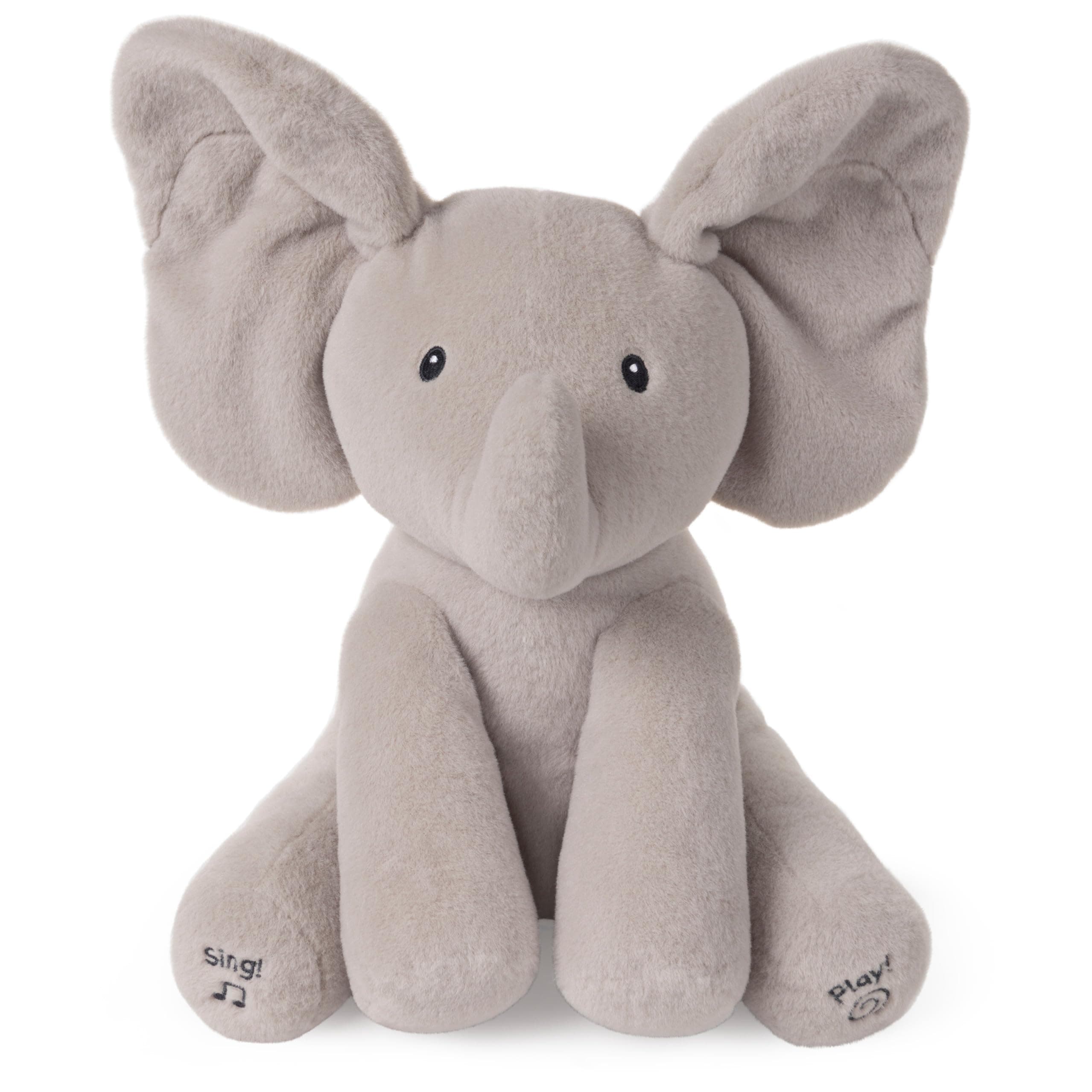 GUND Baby Animated Flappy The Elephant Plush, Singing Stuffed Animal Baby Toy for Ages 0 and Up, Gray, 12"
