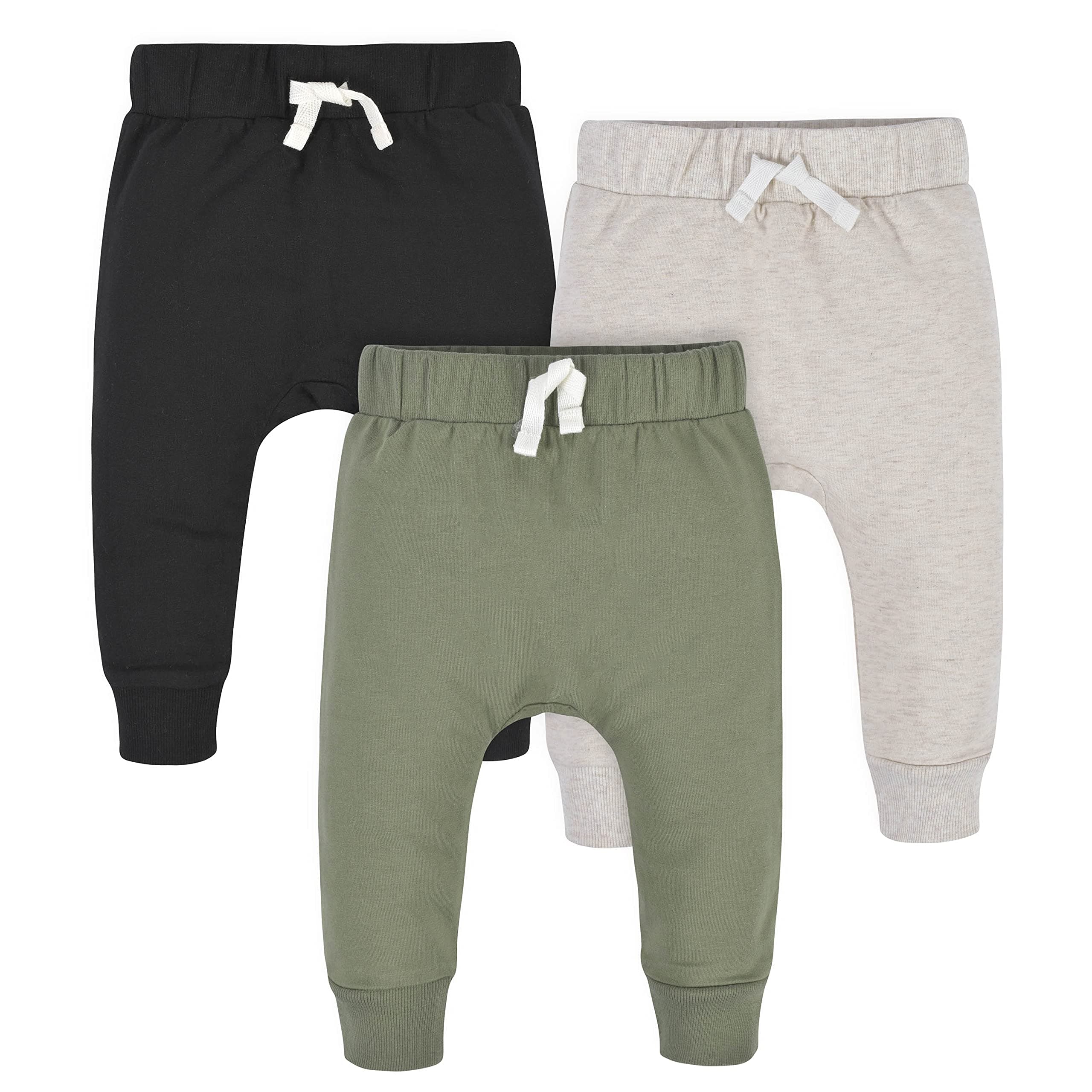 Gerber Baby-Boys Toddler 3-Pack Jogger Pants 18 Months Green/Black