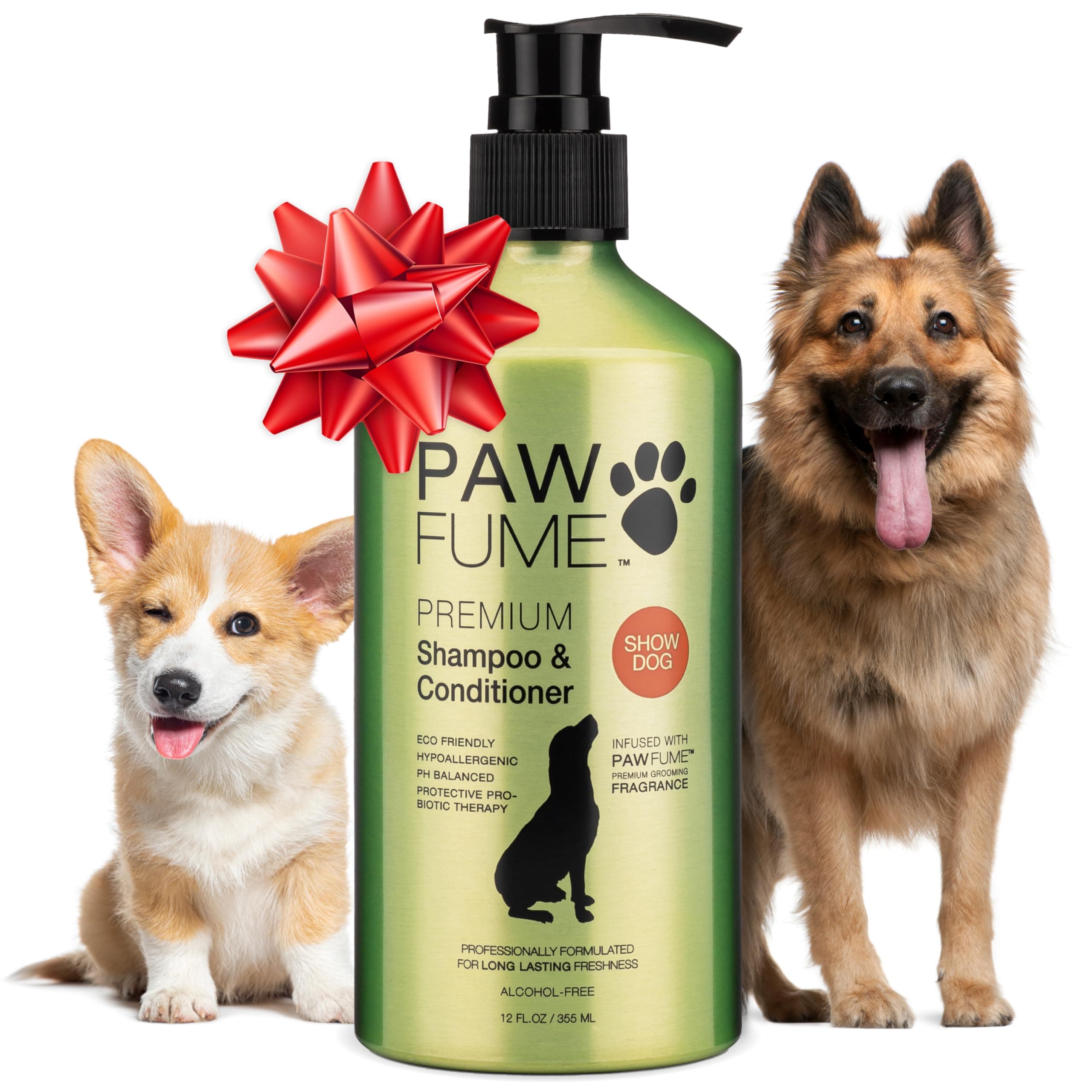 PAWFUME Deshedding Dog Shampoo and Conditioner, Show Dog, 1-Pack – Nourish & Detangle for Silky Soft Coat – Probiotic, Deep-Cleaning, pH-Balanced Formula – Salon-Quality Shampoo for Dogs Shampoo & Conditioner Show Dog Pack of 1