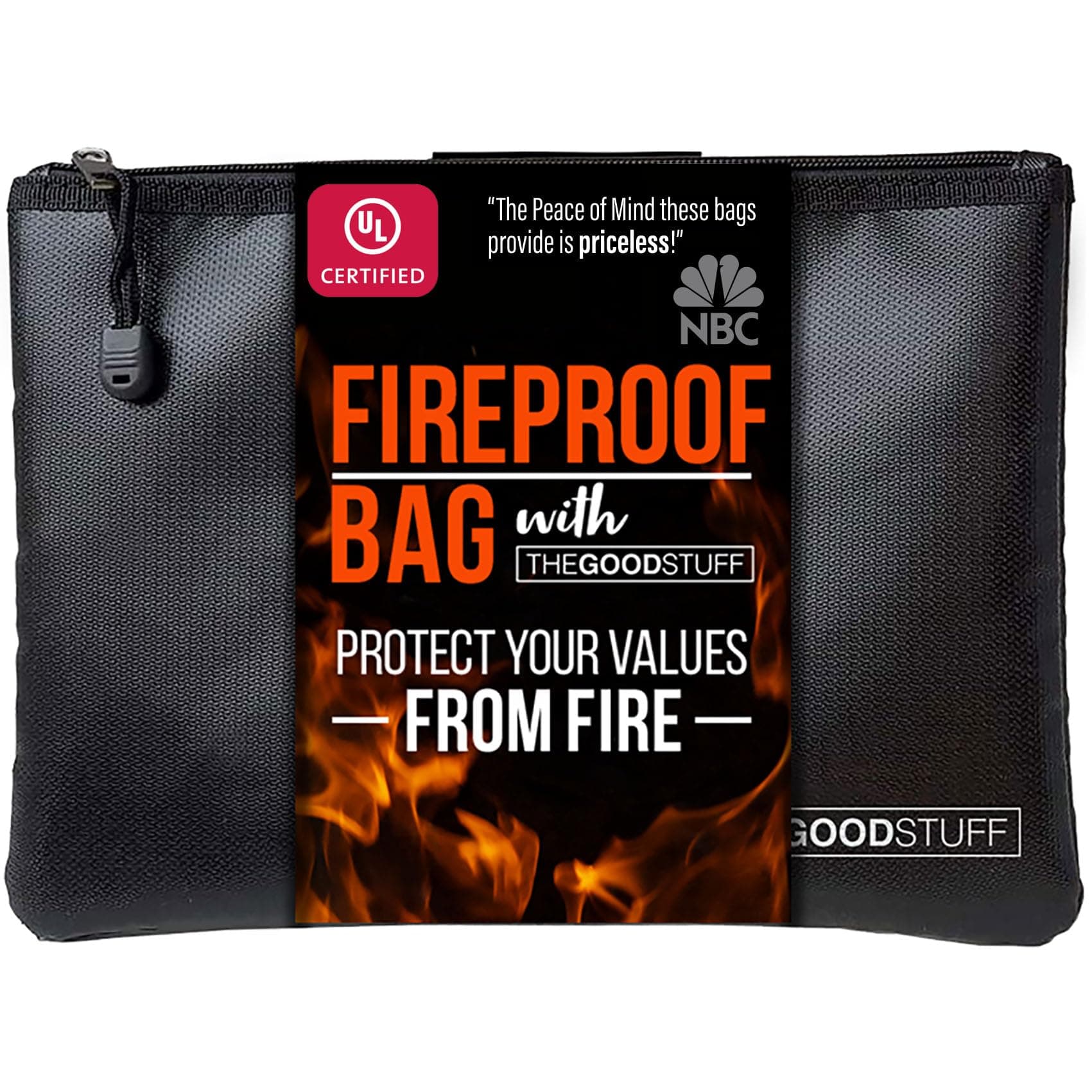 Fireproof Money Bag for Cash (10" x 13") – Waterproof Document Holder with Zipper, Protects Important Papers, Passports & Valuables from Fire & Water – Secure Storage for Home, Office & Travel Cash Bag