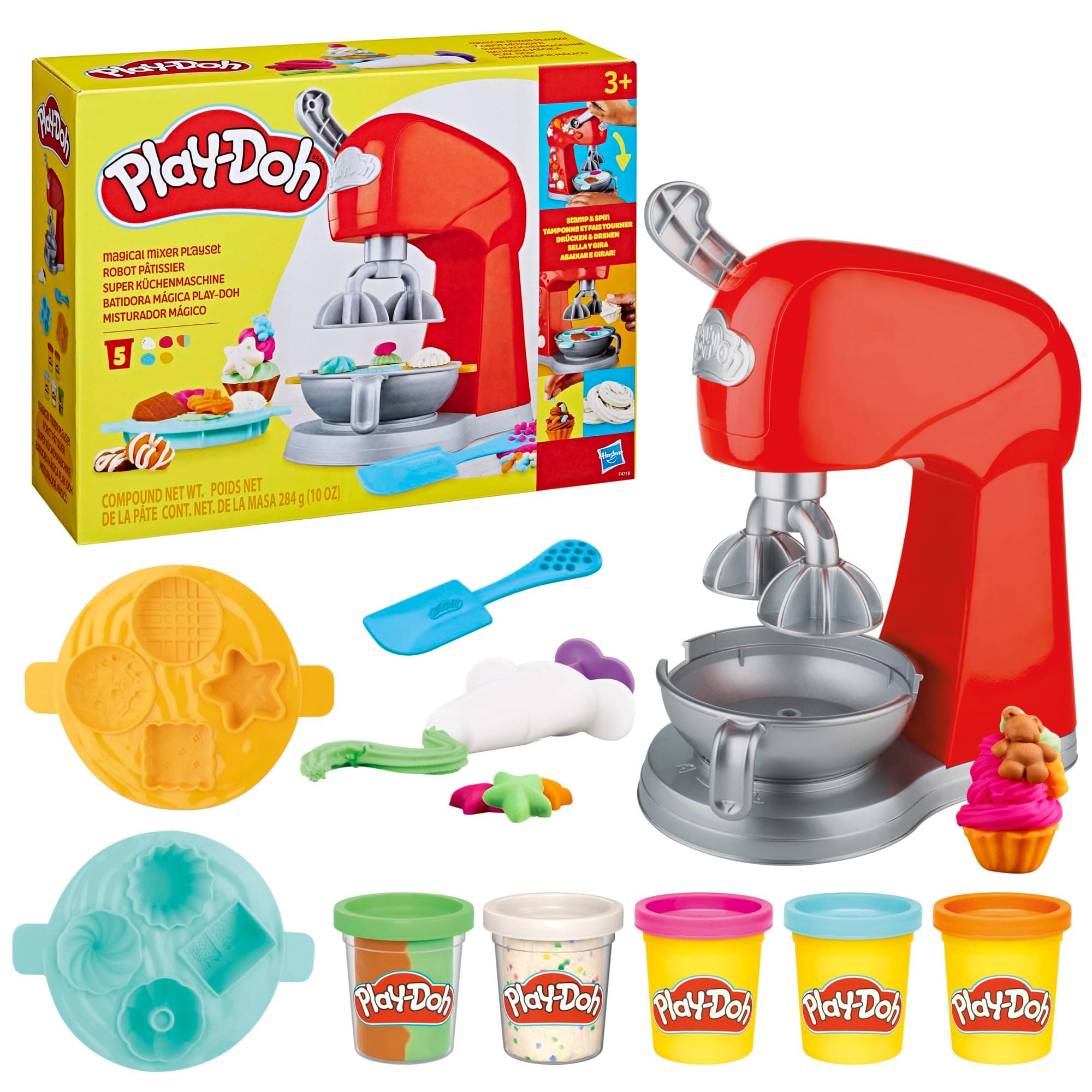 Play-Doh Kitchen Creations Magical Mixer Playset, Toy Mixer with Play Kitchen Accessories, Arts and Crafts for Kids 3 Years and Up Small
