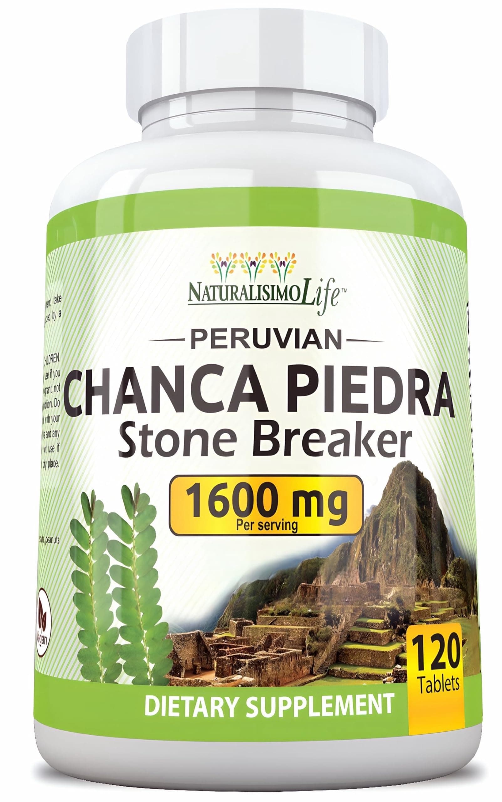 Chanca Piedra 1600 mg per Serving – 120 Tablets - Peruvian Chanca Piedra
