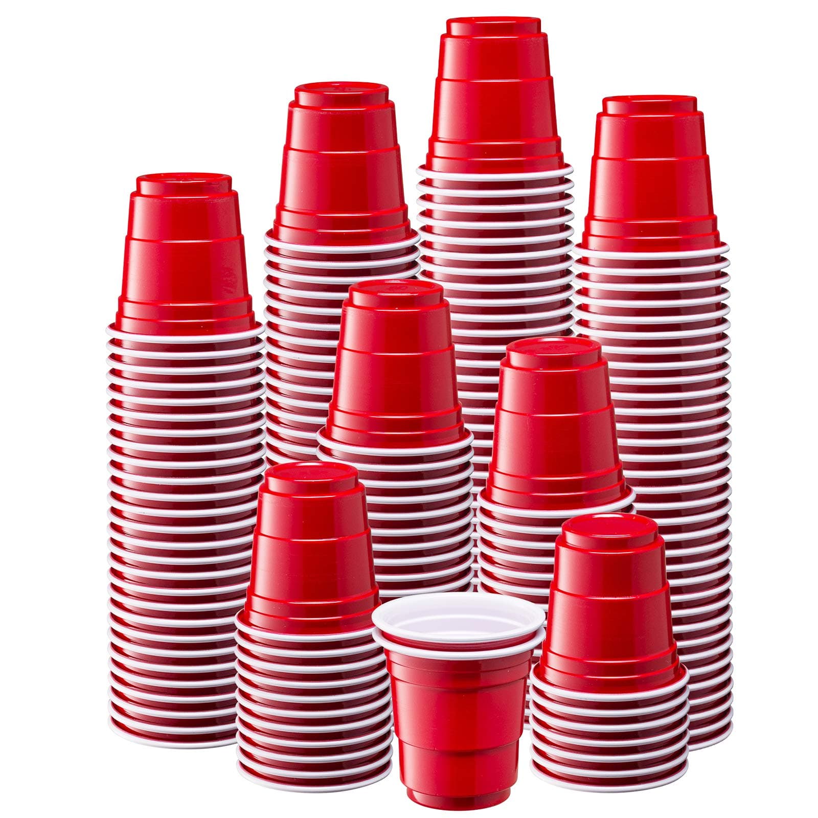 GUSTO [2 oz. - 300 Count Mini Shot Glasses Disposable - Red Jello Shot Cups for Parties and Events (Formerly Comfy Package) 300 Count - Red