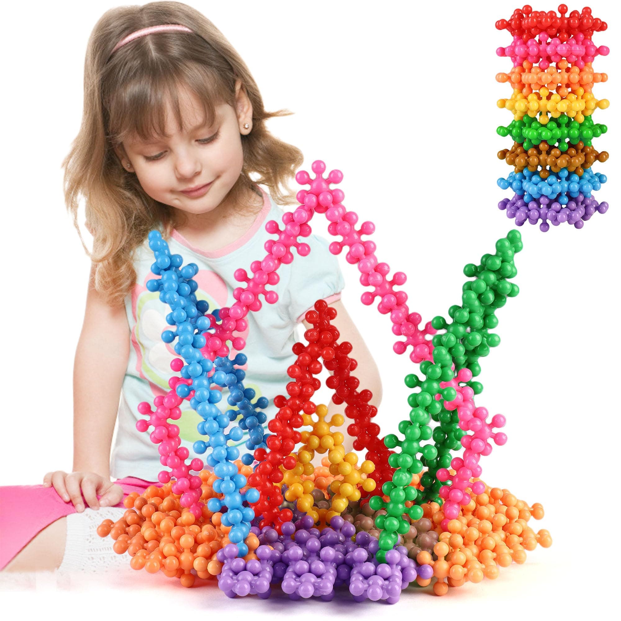 TOMYOU 200 Pieces Building Blocks Kids STEM Toys Educational Discs Sets Interlocking Solid Plastic for Preschool Boys and Girls Aged 3+, Safe Material Creativity 200 PCS
