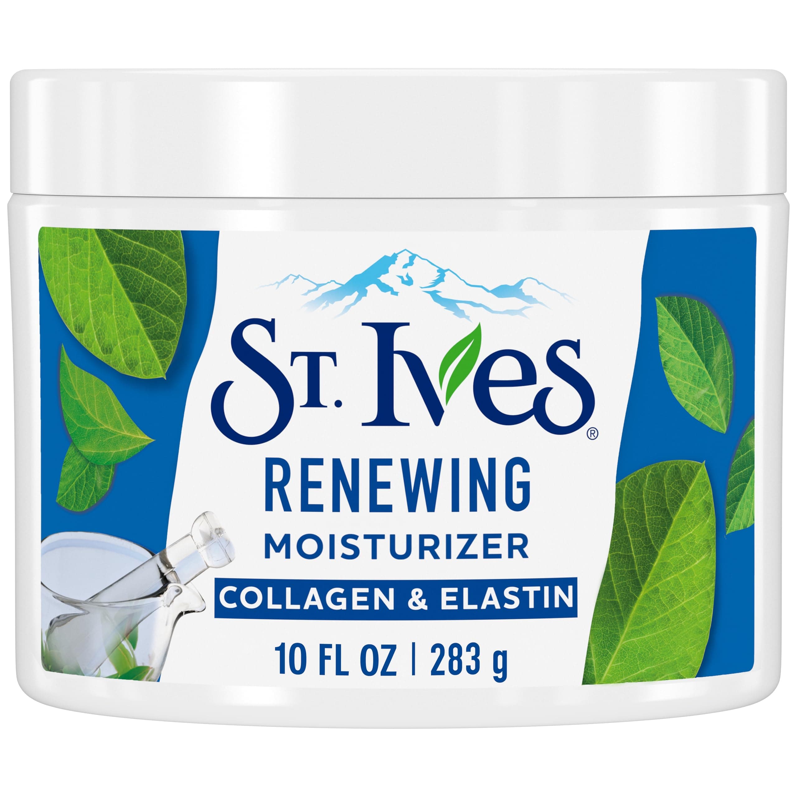 St. Ives Face Moisturizer Cream, Collagen and Elastin, Renewing Facial Moisturizer for Women, Paraben Free, Dermatologist Tested Daily Moisturizing for Dry Skin Cruelty Free, 10 oz 10 Ounce (Pack of 1)