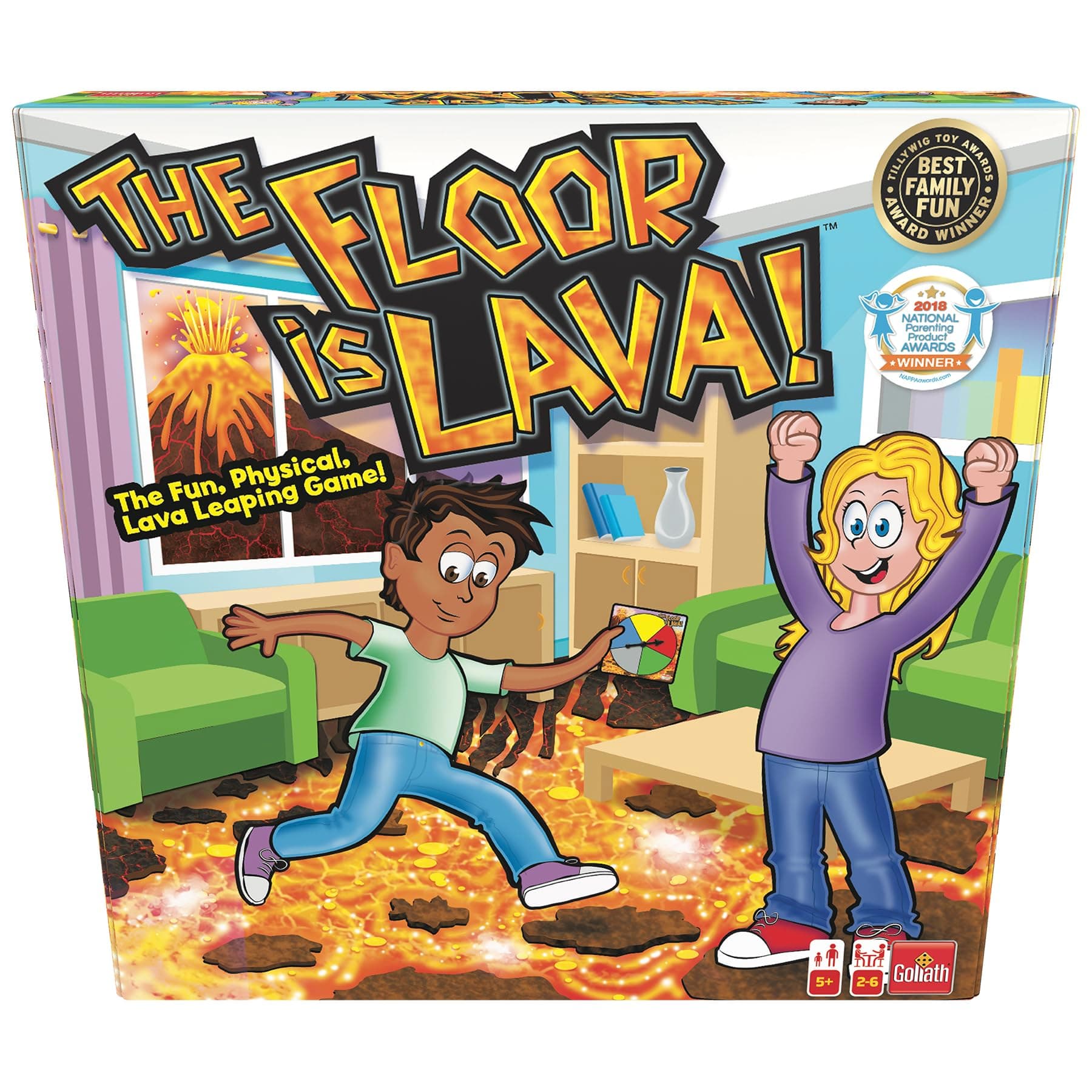 The Original The Floor is Lava! Game by Endless Games - Interactive Game For Kids And Adults - Promotes Physical Activity - Indoor And Outdoor Safe Classic Edition