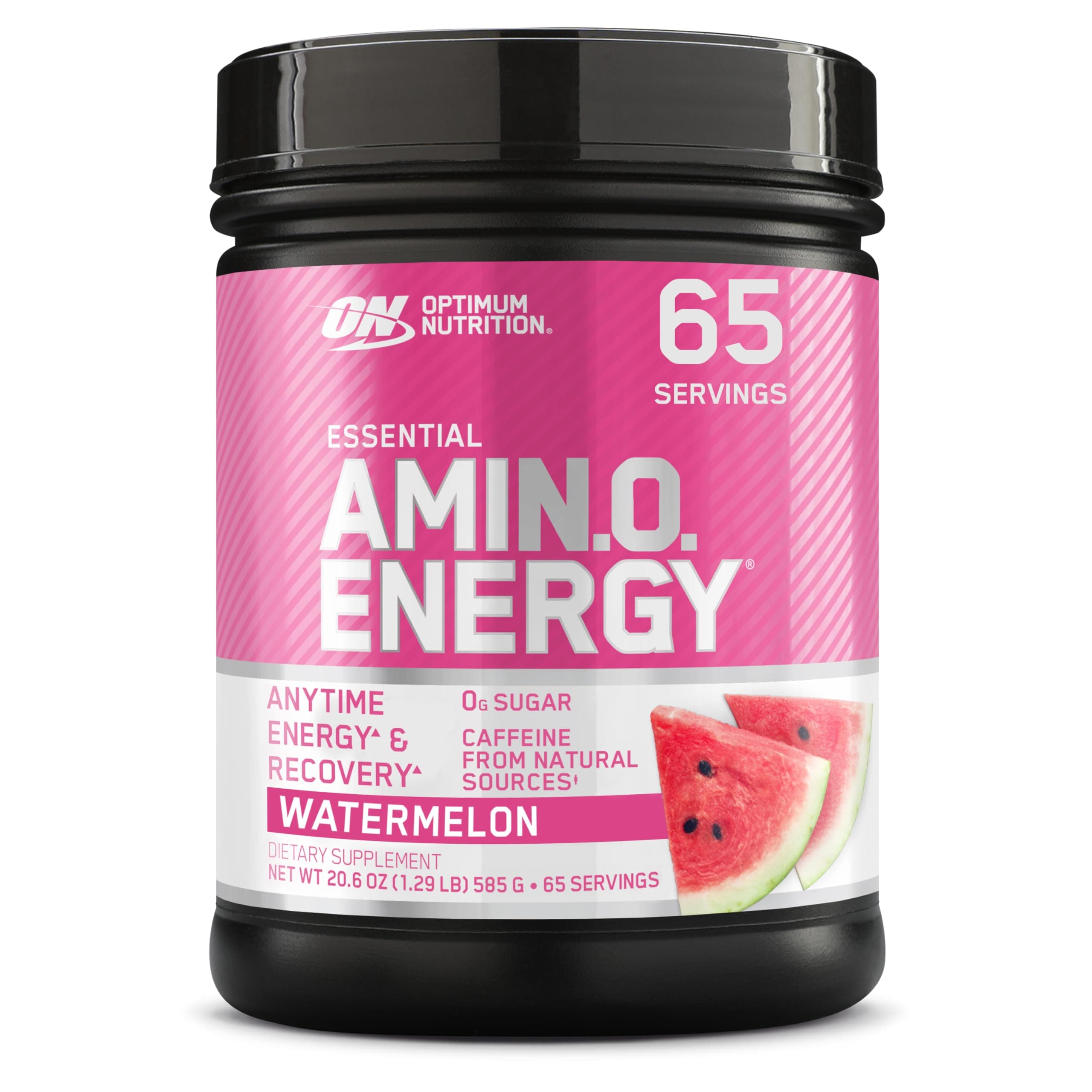 Optimum Nutrition Amino Energy - Pre Workout with Green Tea, BCAA, Amino Acids, Keto Friendly, Green Coffee Extract, Energy Powder - Watermelon, 65 Servings (Packaging May Vary) Watermelon 1.29 Pound (Pack of 1)