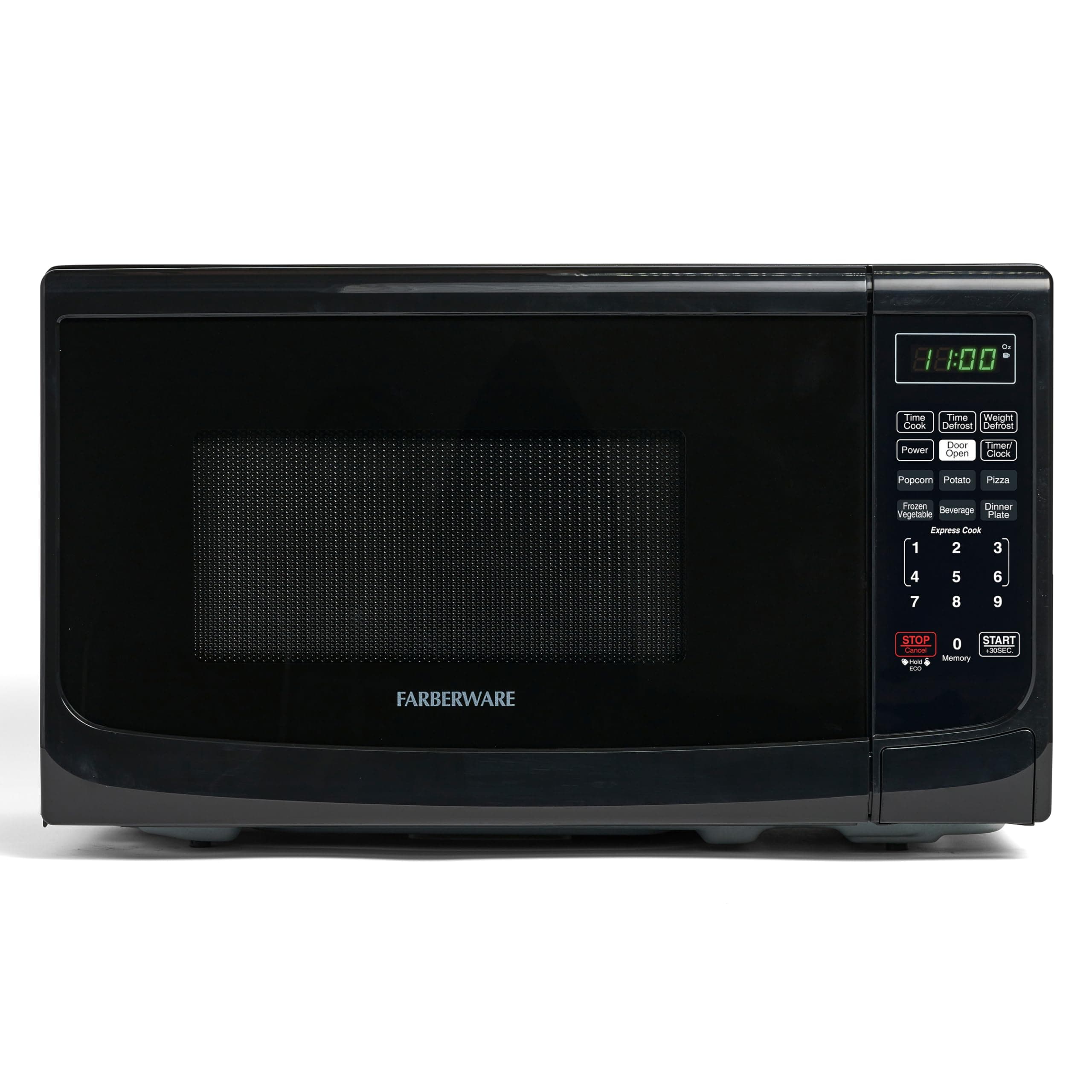 Farberware 0.7 Cu. Ft. Countertop Microwave Oven – 700 Watts Power, Auto Cook Settings, Defrost, Easy Clean and Child Safety Lock - Black 0.7 Cu. Ft Black