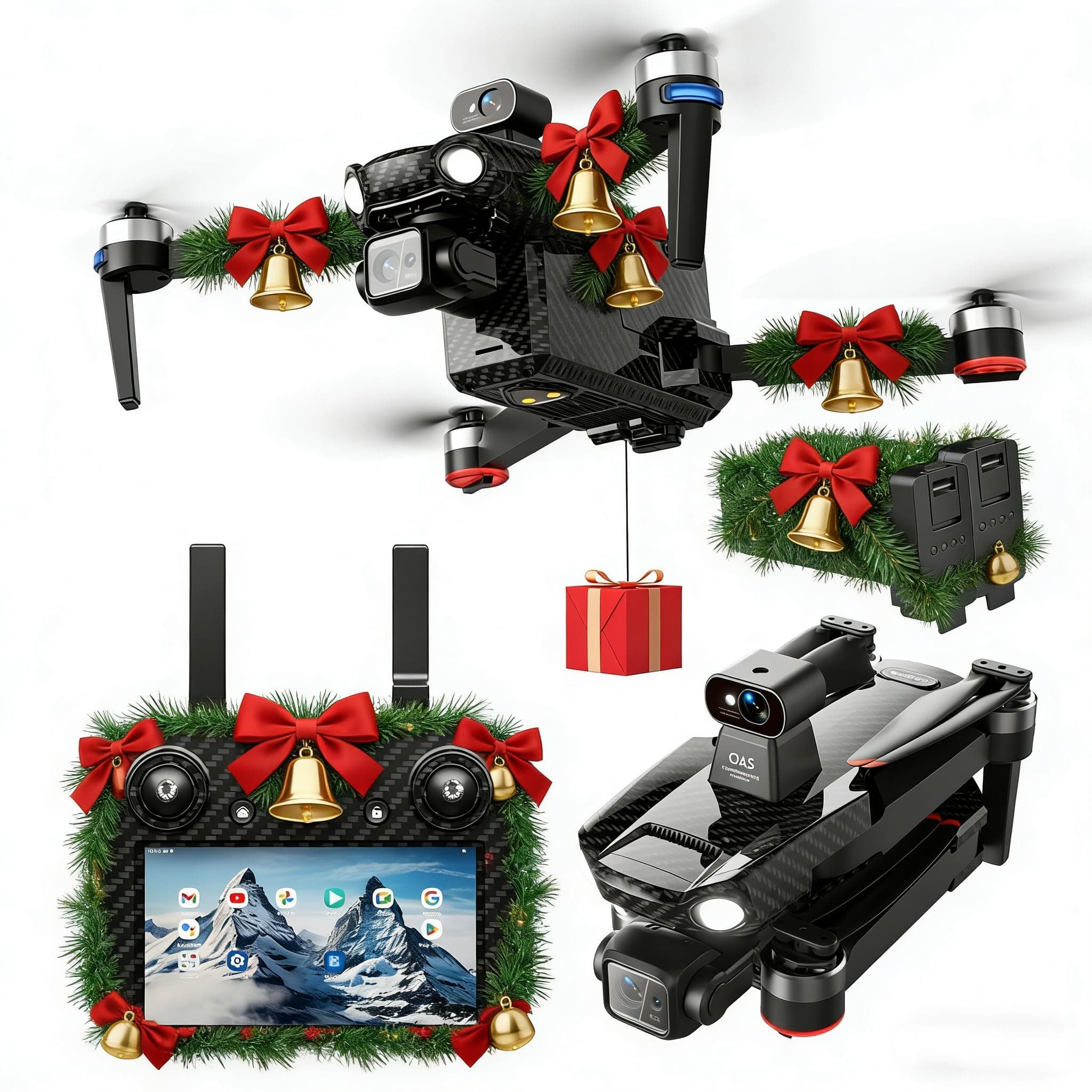 Upgraded Professional Drones with Camera for Adults 4K HD, Anti-shake 3 Axis Gimbal, 360° Obstacle Avoidance, Payload Release, Tablet Touch Screen Controller, Up to 5 Miles Range, 84 Minutes Two Batteries, Time-lapse, Follow Me, Rainproof, GPS Safe Height Auto Return AE Pro Max
