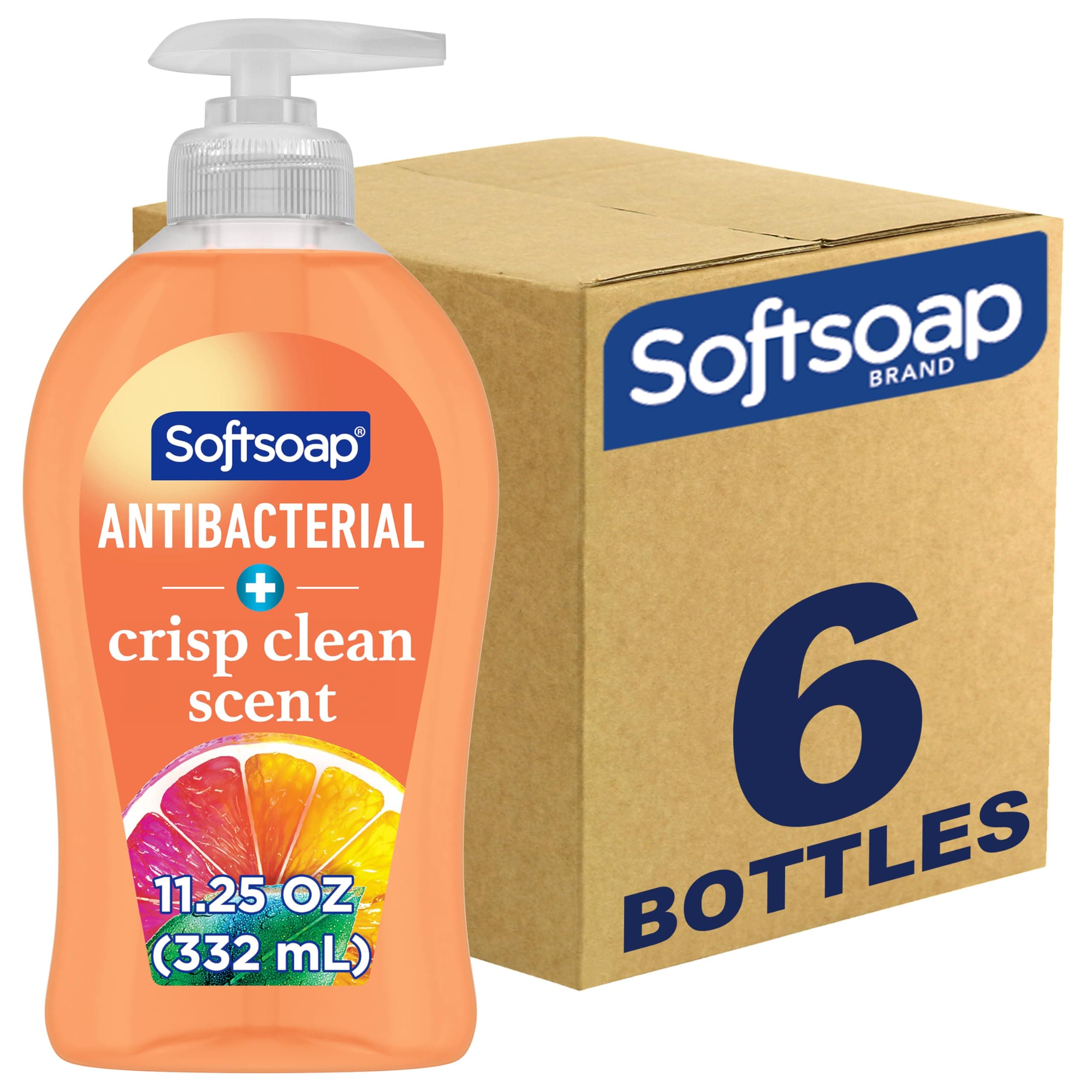 Softsoap Liquid Hand Soap, Crisp Clean Scent Hand Soap, 11.25 Ounce, 6 Pack Crisp Clean 11.25 Fl Oz (Pack of 6)