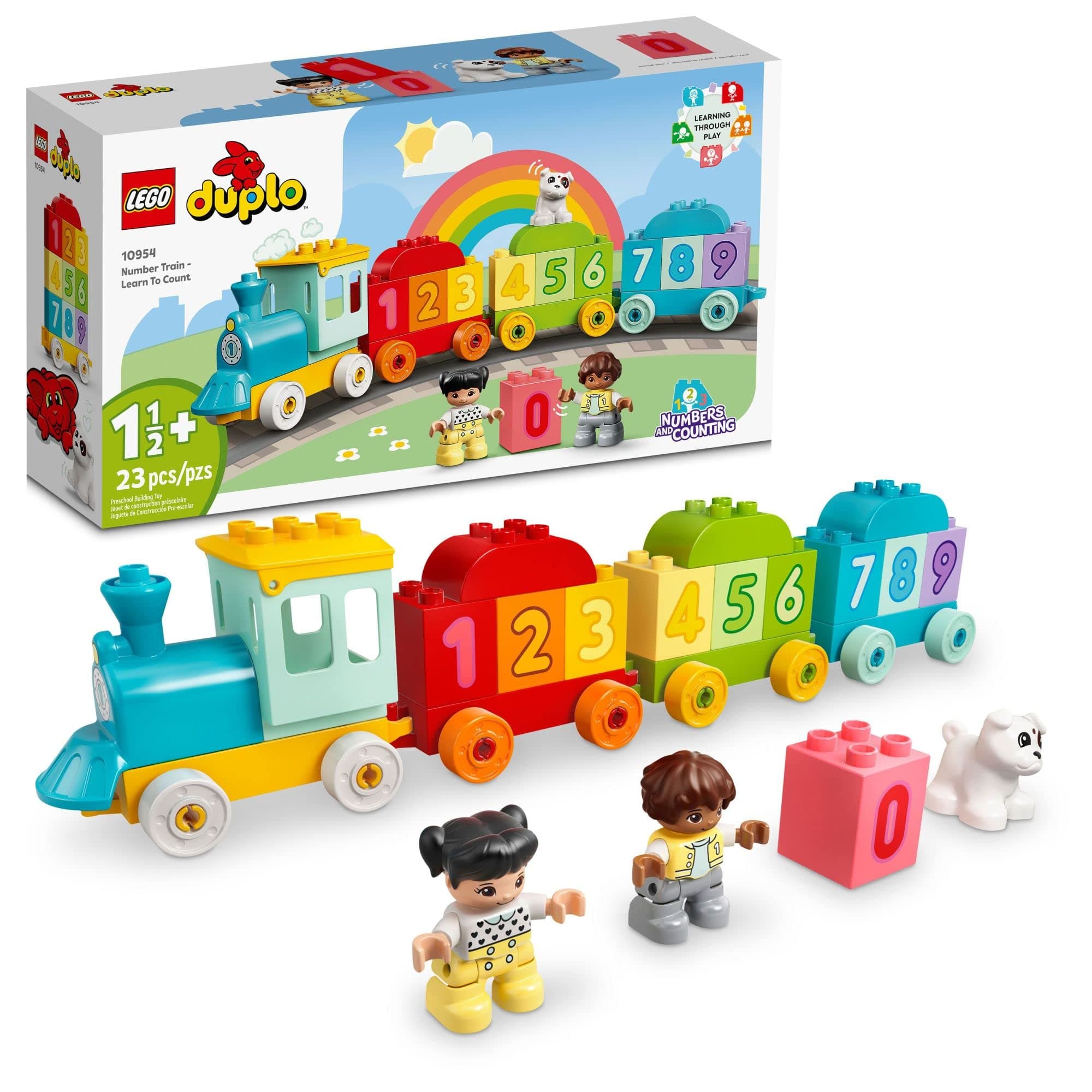 LEGO DUPLO Number Train Toy - Learn to Count - Building Blocks for Toddlers, Girls & Boys, Ages 1.5+ - Sensory Toys for Early Development & Cognitive Skills - Gift for Christmas - 10954 Building Toy