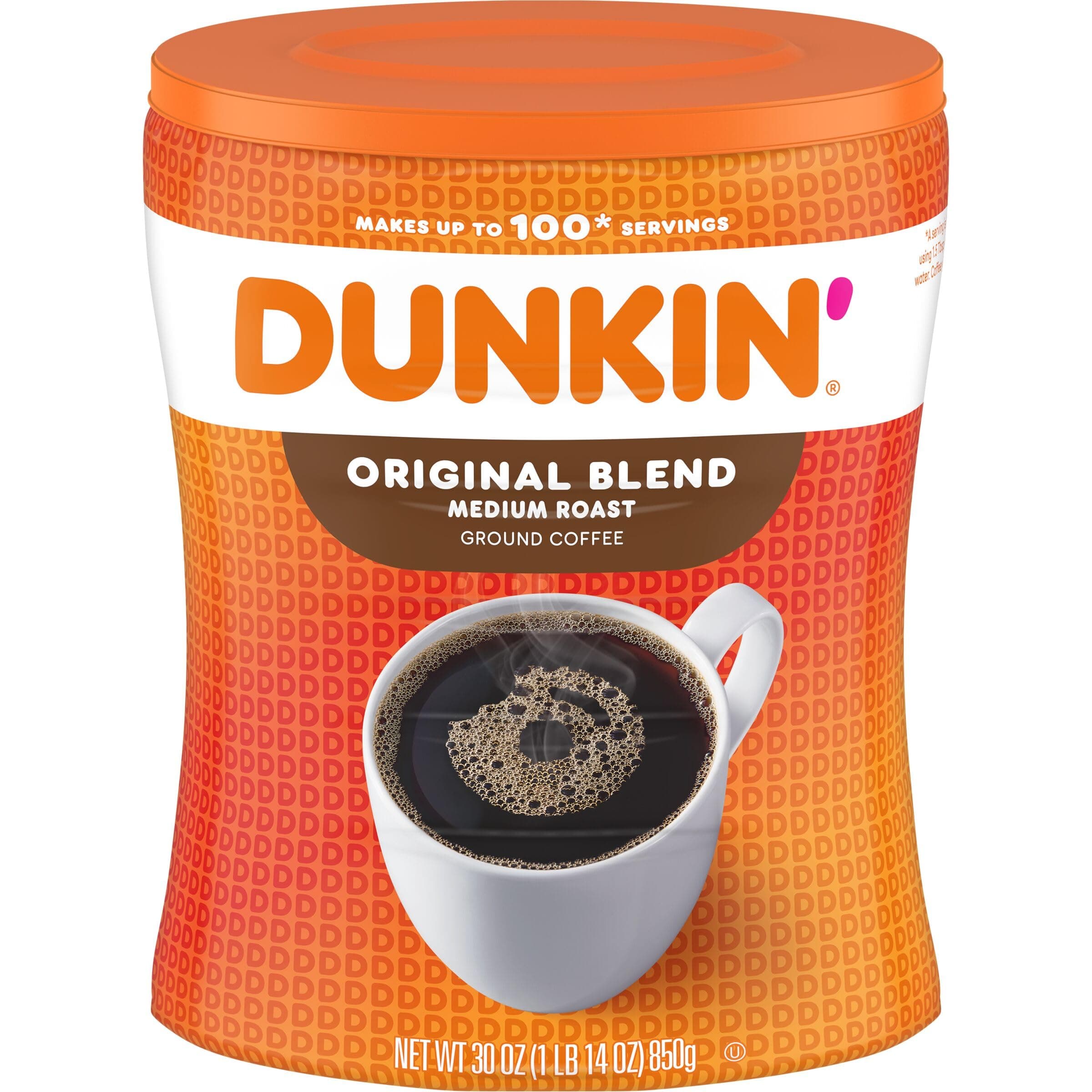 Dunkin' Original Blend Medium Roast Ground Coffee, 30 Ounce Original Blend 30 Ounce (Pack of 1)