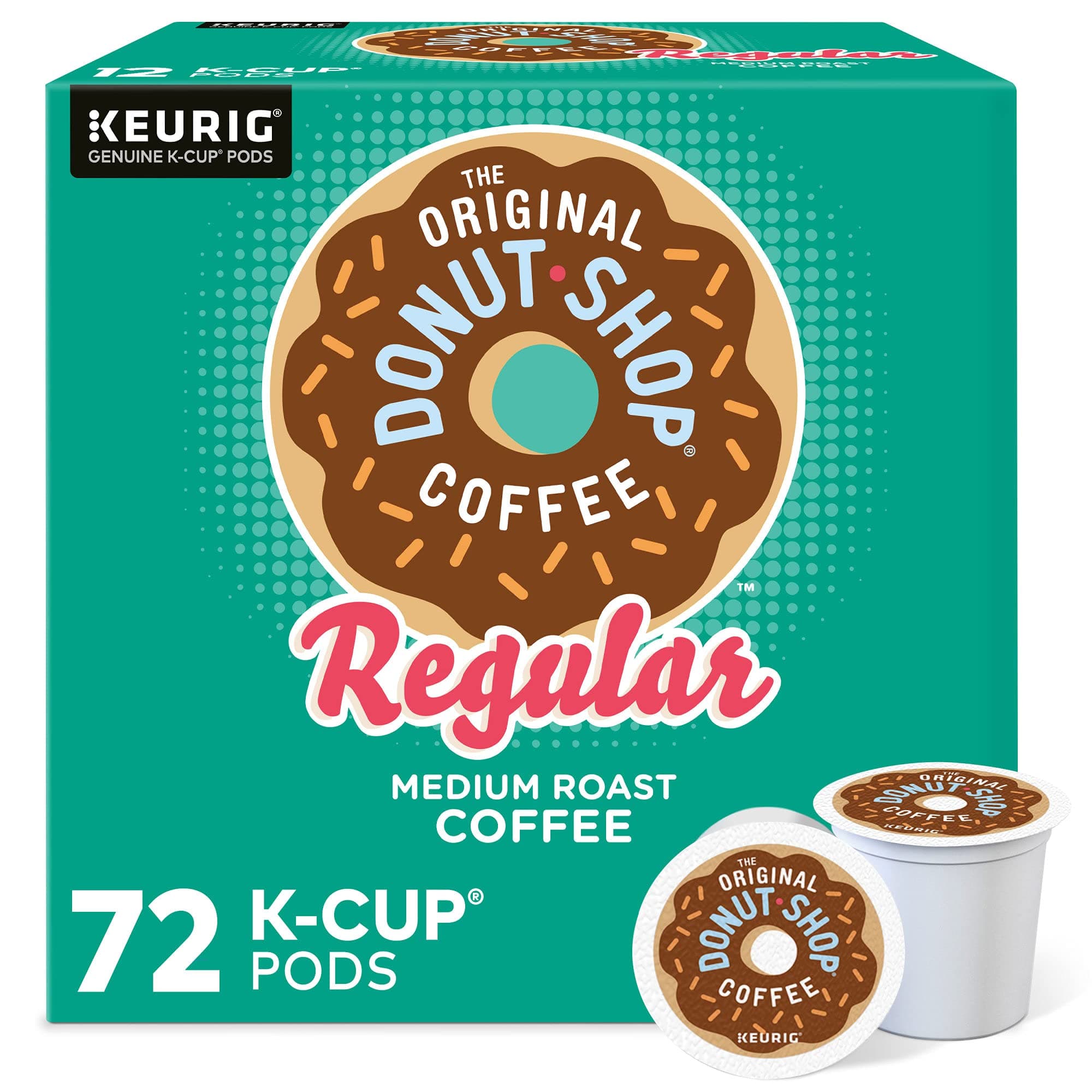 The Original Donut Shop Regular Keurig Single-Serve K-Cup Pods, Medium Roast Coffee, 72 Count Original 72 Count (Pack of 1)