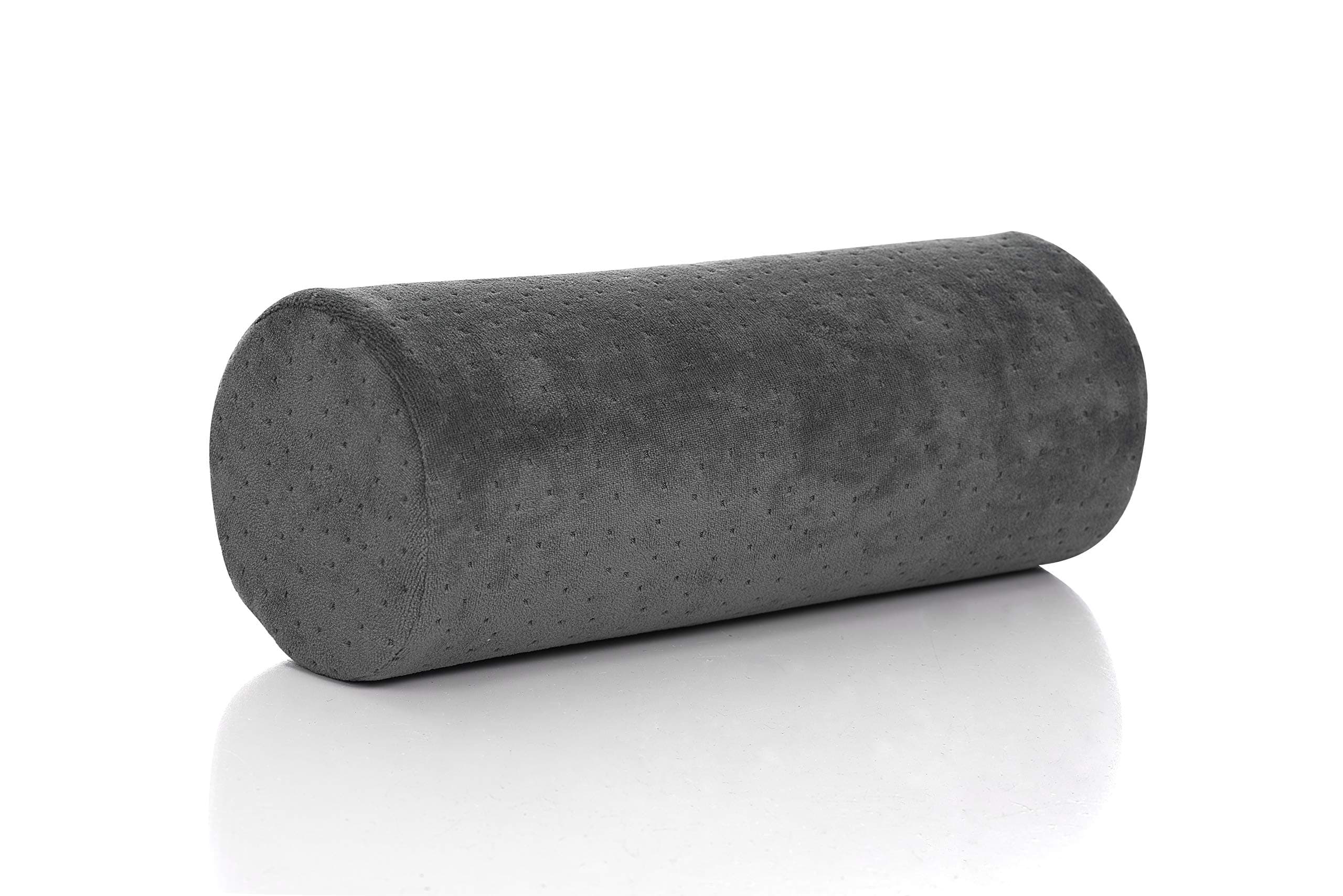 AllSett Health Round Cervical Roll Cylinder Bolster Pillow with Removable Washable Cover, Ergonomically Designed for Head, Neck, Back, and Legs, Grey | 13" X 5"