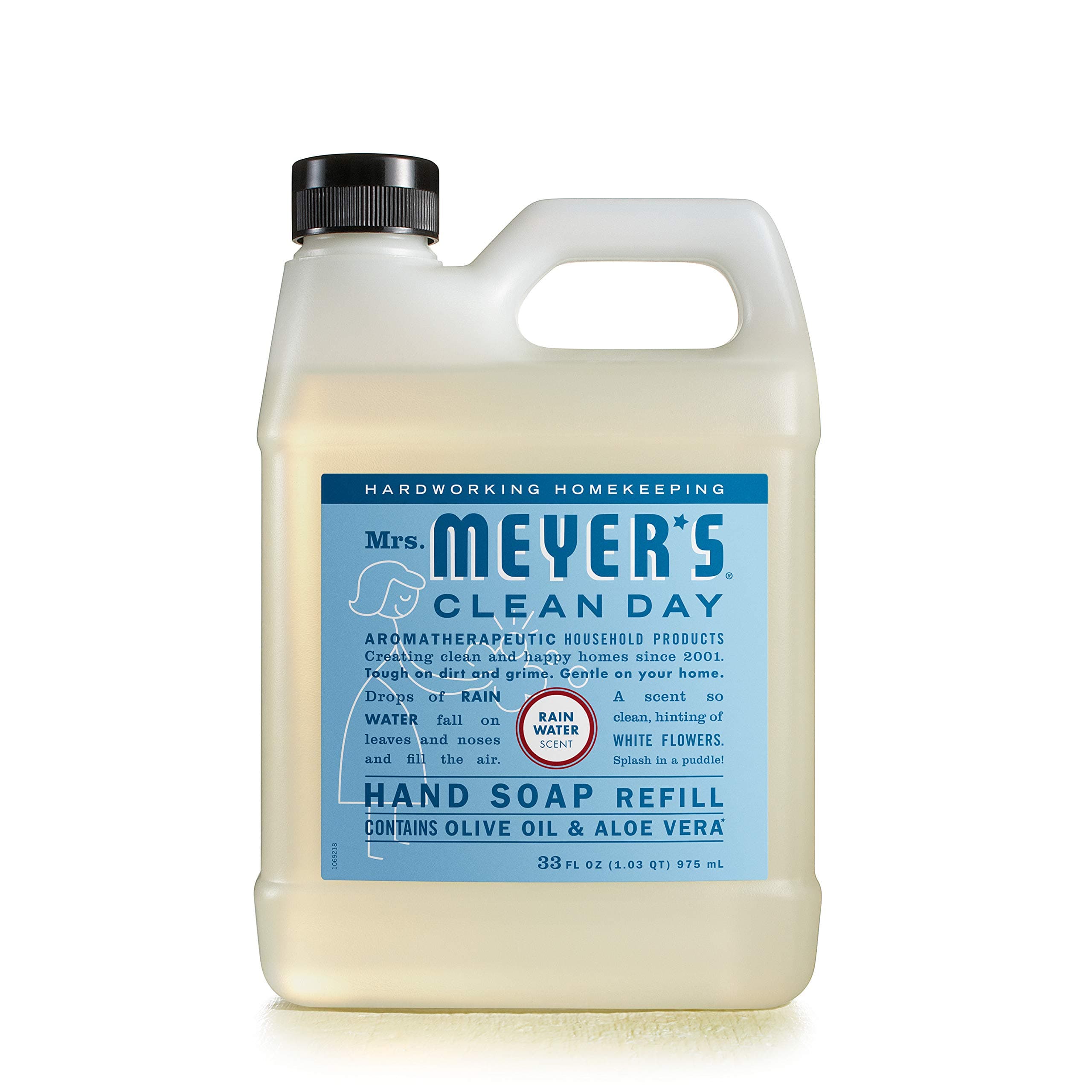 MRS. MEYER'S CLEAN DAY Liquid Hand Soap Refill, Rainwater, 33 OZ Rain Water 33 Fl Oz (Pack of 1)