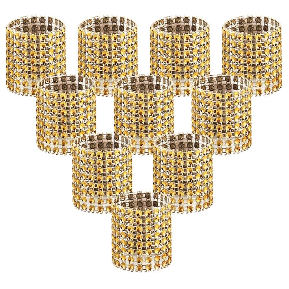 Accmor 100pcs Napkin Rings, Gold Napkin Rings Buckles for Table Decorations, Wedding, Dinner,Party, DIY Decoration Gold 100 pc