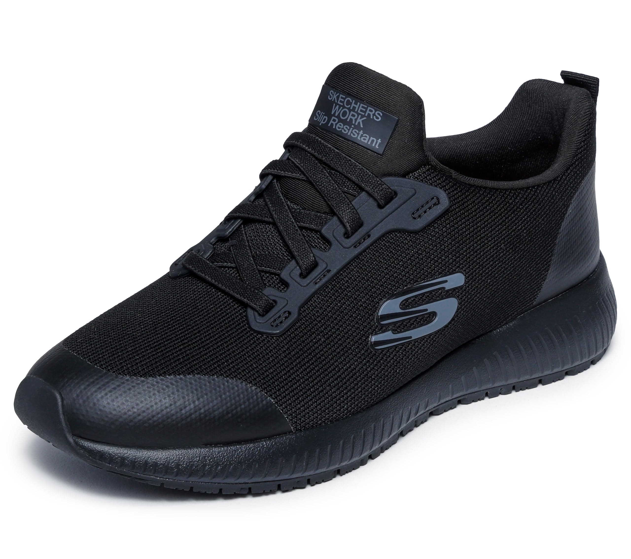 Skechers Womens Squad Sr Food Service Shoe 8 Black