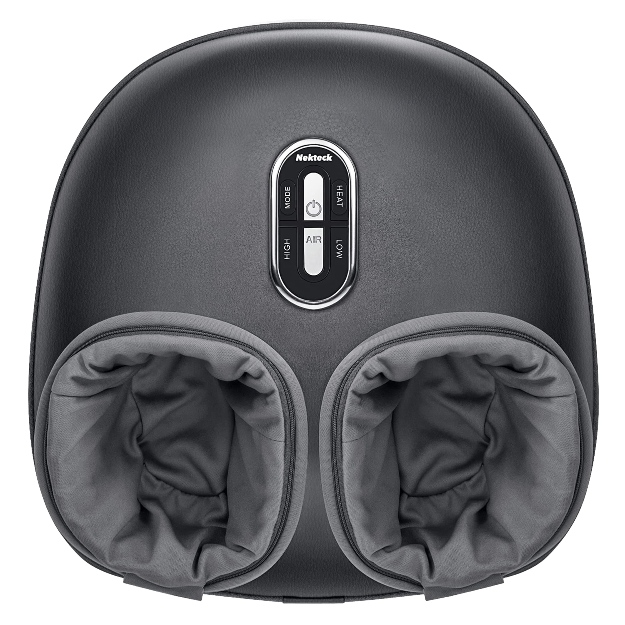 Nekteck Shiatsu Foot Massager with Heat, FSA Eligible Deep Kneading Therapy Air Compression, HSA Feet Massage Improve Blood Circulation Foot Wellness Soothing Pain Relief, Relax for Home Office Use Gray (Regular)