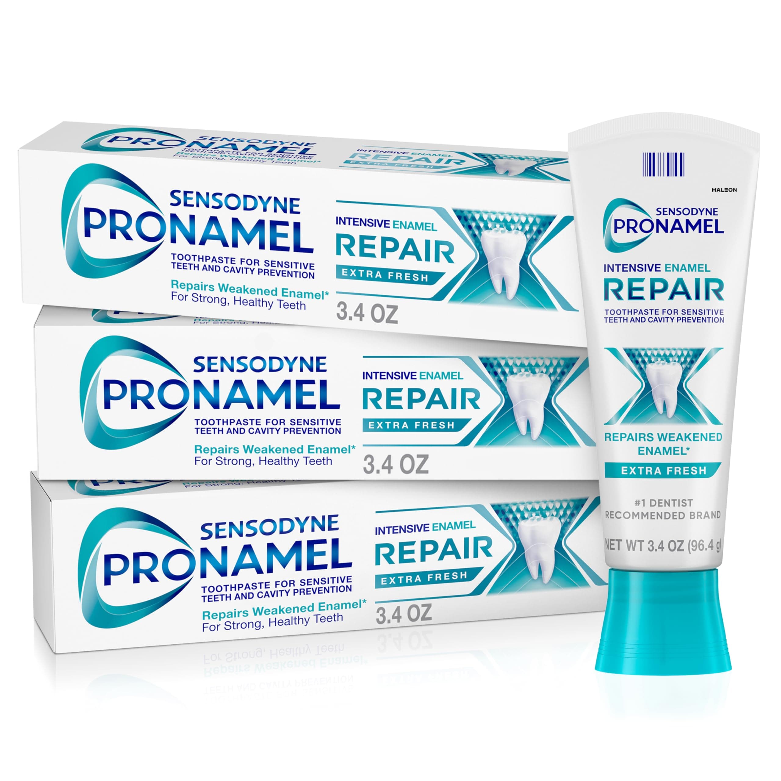 Sensodyne Pronamel Intensive Enamel Repair Toothpaste for Sensitive Teeth, to Reharden and Strengthen Enamel, Extra Fresh - 3.4 Ounces (Pack of 3) Extra Fresh 3.4 Ounce (Pack of 3)