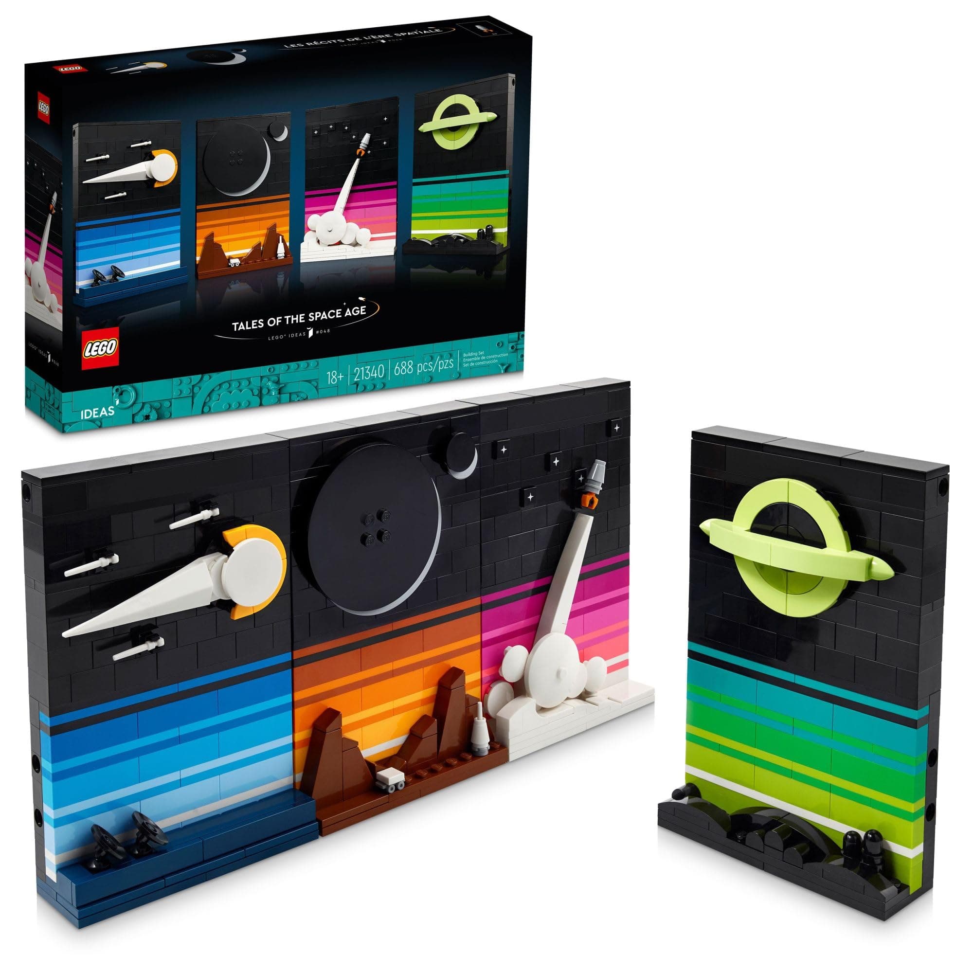LEGO Ideas Tales of The Space Age Building Sets of Comets, Black Hole, & More for Adults 18+ - Space Themed DIY Crafts Kit for Display - Astronomy Gifts Idea - 21340