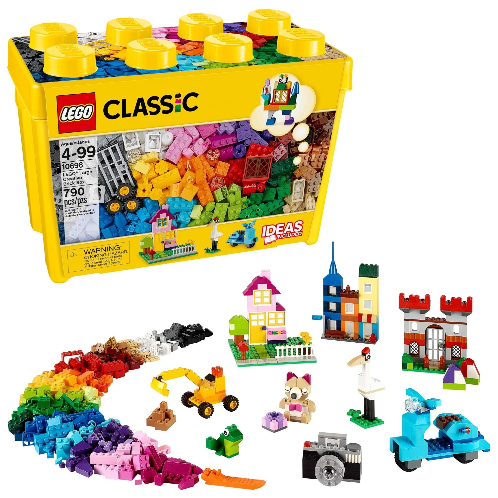 LEGO Classic Large Creative Brick Box 10698 Building Toy Set, Toy Storage Solution for Home or Classrooms, Interactive Building Toy for Kids, Boys, and Girls Standard
