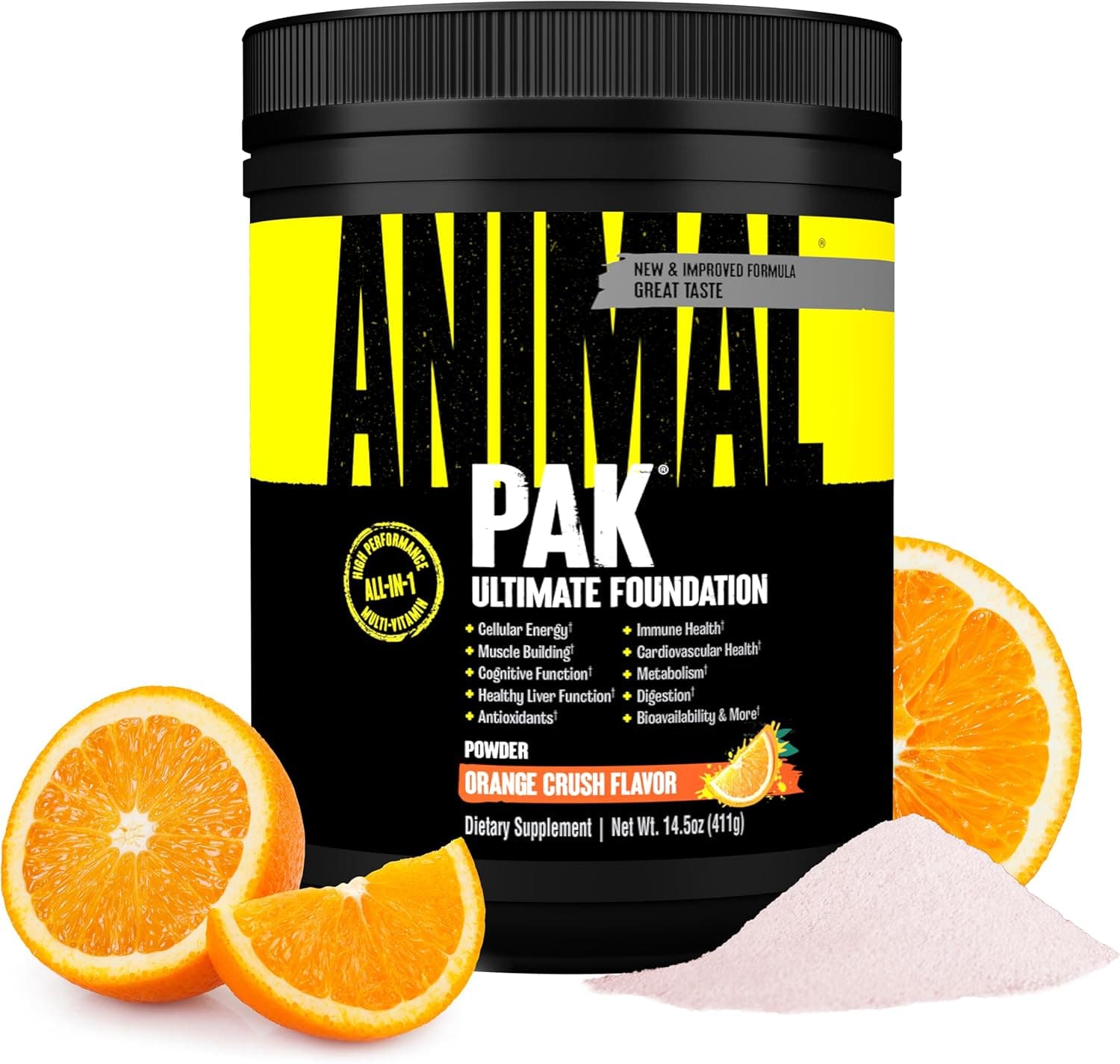 Animal Pak - Convenient All-in-One Vitamin & Supplement Powder - Zinc, Vitamins C, B, D, Amino Acids, Immune Support, Digestive Enzymes, and More - Daily Multivitamin for Women & Men - 60 Scoops 60 Scoops 30 Servings (Pack of 1)