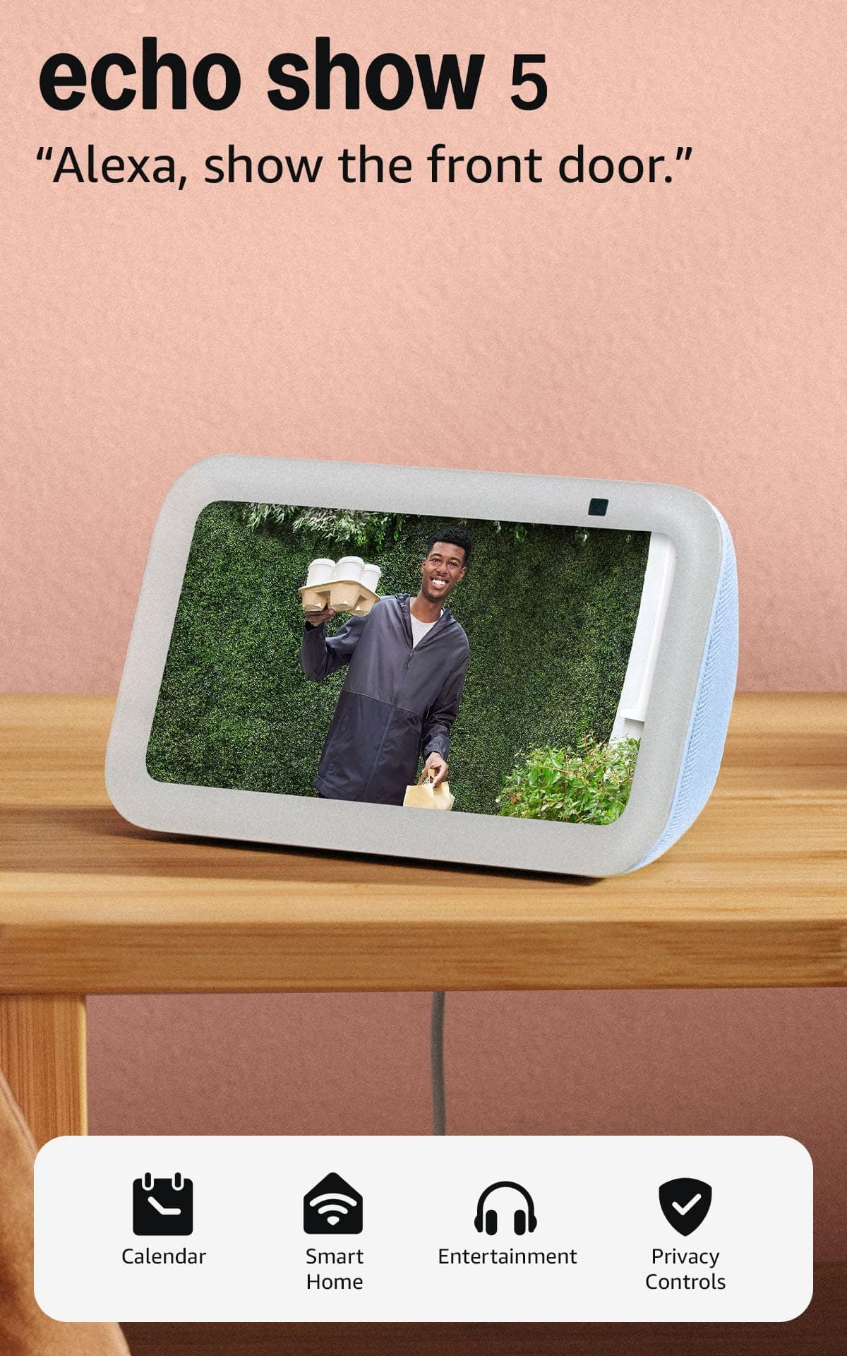 Amazon Amazon Echo Show 5 (newest model), Smart display with Alexa+ Early Access, 2x the bass and clearer sound, Cloud Blue Cloud Blue Device only