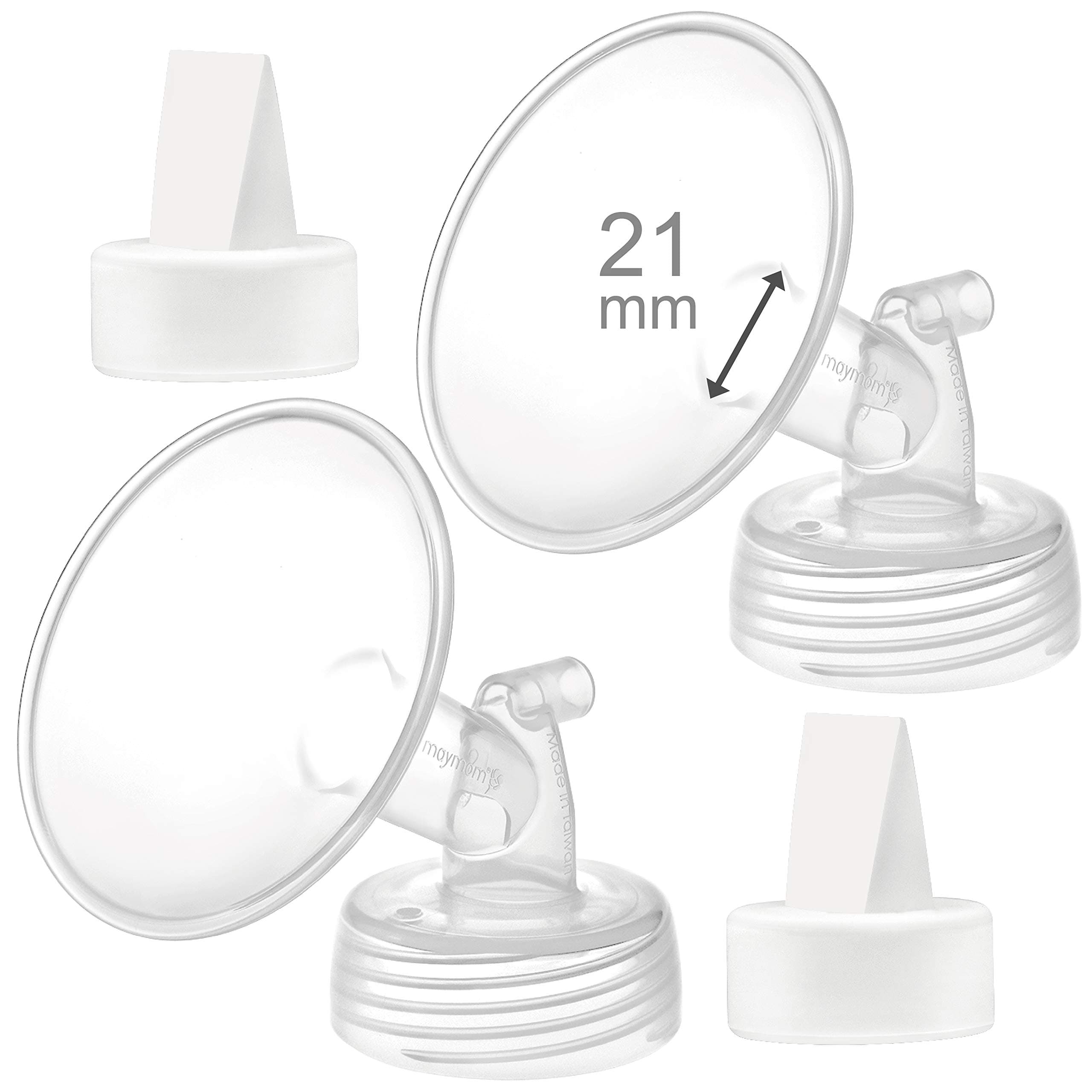 Maymom 21mm Flange and Duckbill Valve Compatible with Spectra S1 Spectra S2 Spectra 9 Plus Not Original Spectra 20mm Replace Pump Parts Spectra Flange Spectra Duckbill Valve White Valve 21mm Flange