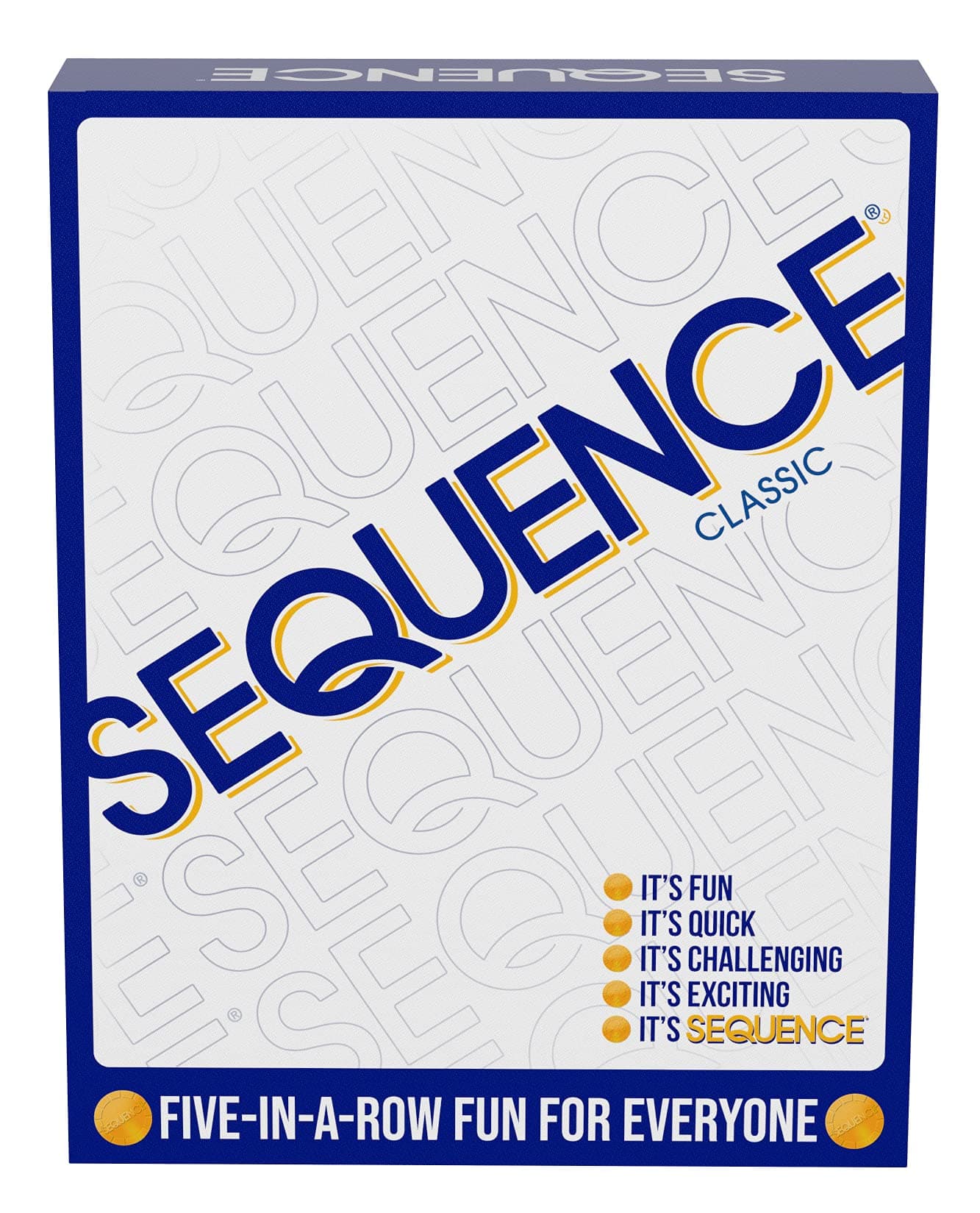 SEQUENCE- Original SEQUENCE Game with Folding Board, Cards and Chips by Jax ( Packaging may Vary ) White, 10.3" x 8.1" x 2.31" Multicolor