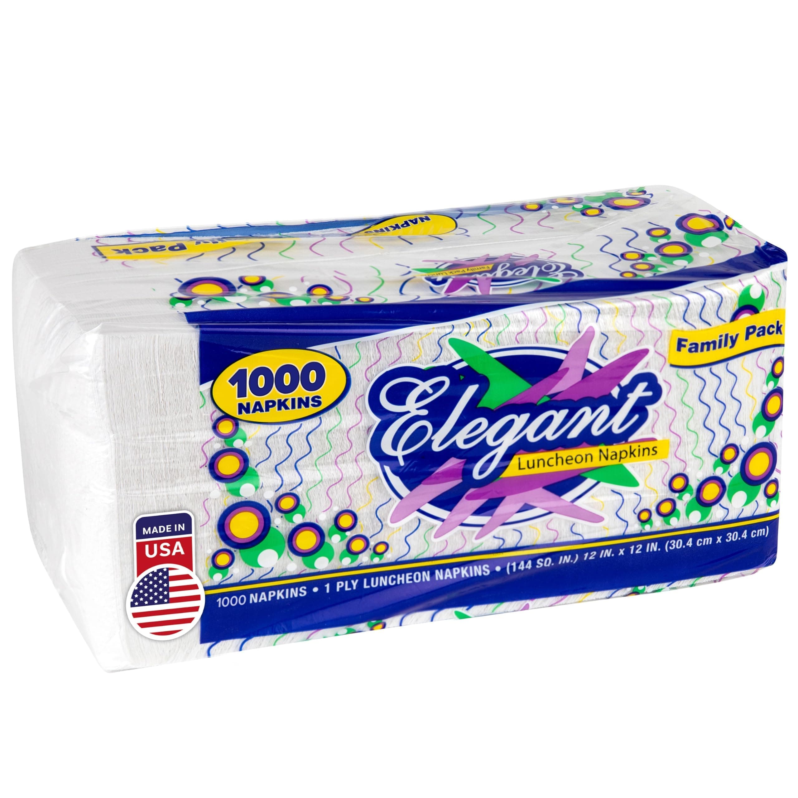 Stock Your Home 12 Inch Disposable Napkins - 1 Ply White Dinner Napkins - Paper Napkins for Dinner, Parties, Crafts, Daily Use - 1000 Pack 1000 Count