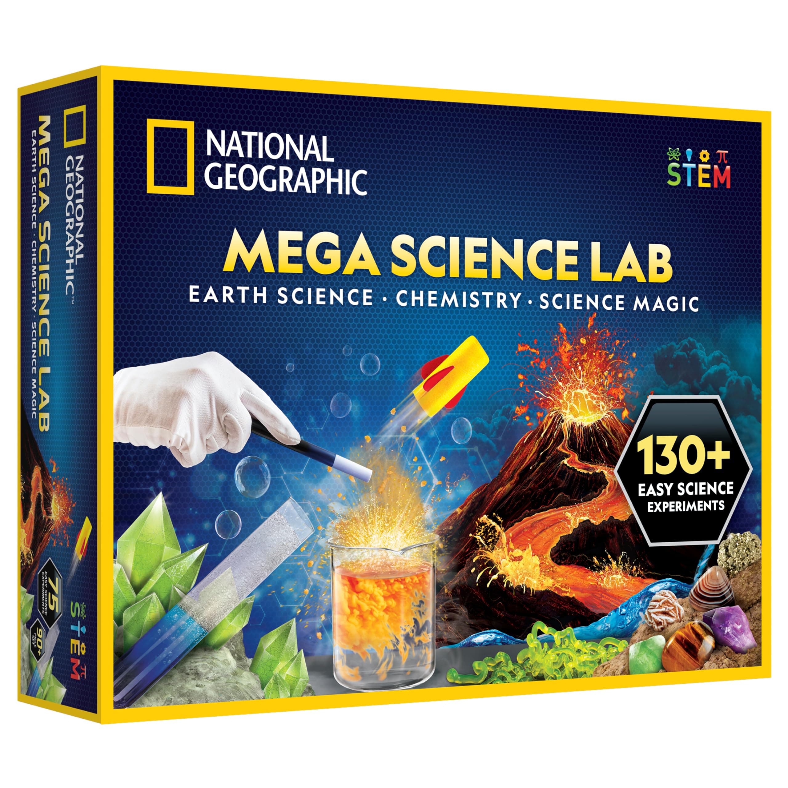 National Geographic Mega Science Lab - Science Kit for Kids with 130+ Easy Experiments, Featuring Earth Science, Chemistry Set, and Magic STEM Projects for Boys and Girls (Amazon Exclusive) Mega Science Bundle