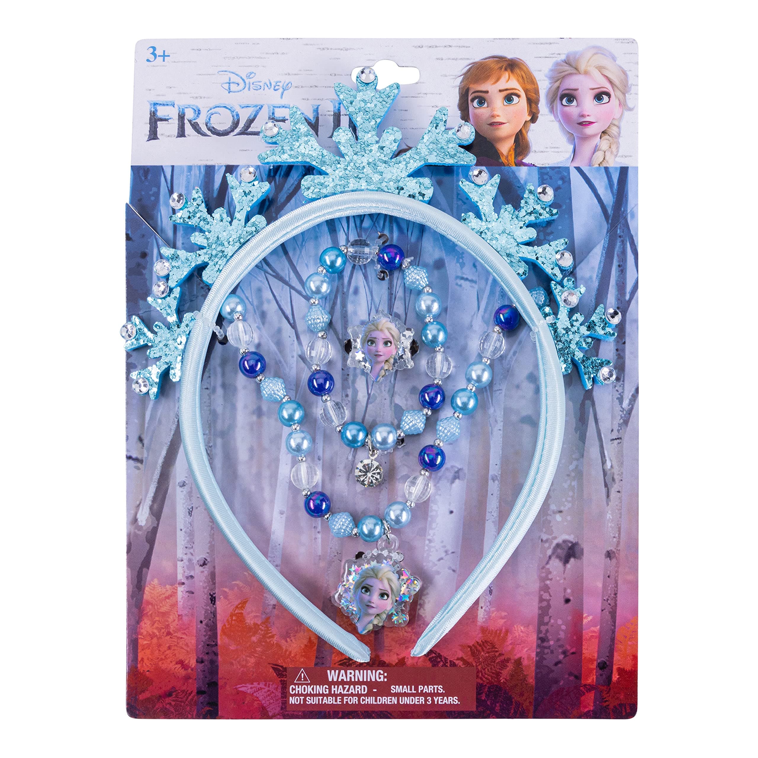 LUV HER Frozen Princess Dress Up Accessory Set - Jewelry Set - Princess Elsa Tiara Set - Giftable Box - Birthday Gifts For Girls - Holidays Gift - Girl Toys Dress Up Kit - Ages 3+ Blue