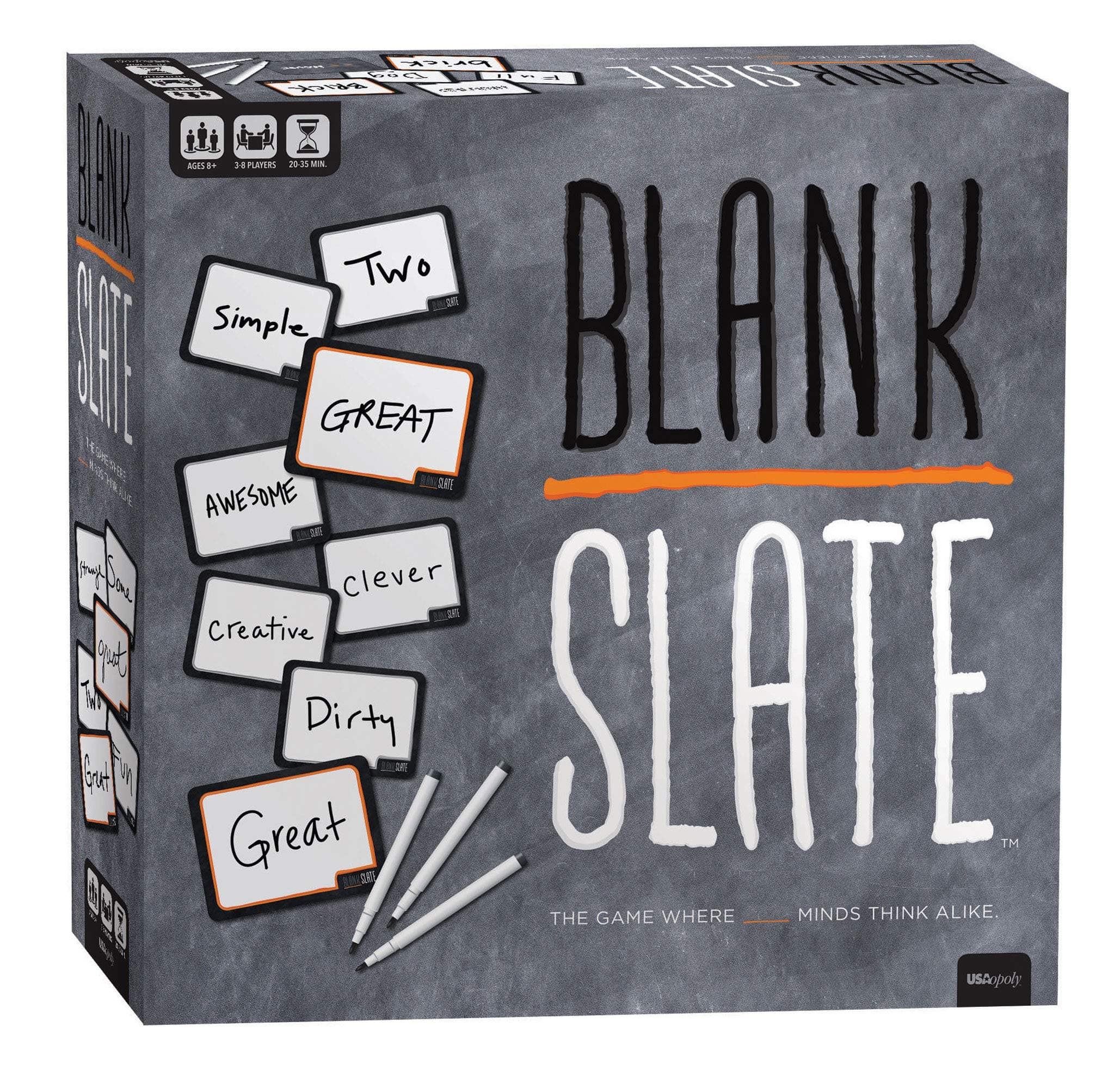 BLANK SLATE, Where Great Minds Think Alike, Fun Family-Friendly Board Game, Word Association Party Game, Easy to Learn, Fun to Play Family Game Night, 3-8 Players, Ages 8+