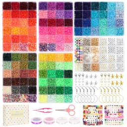 Pizooro Bracelet Making Kit 120 Colors,Friendship Bracelet Kit with Gold Silver Spacer Beads Charms Clay Beads,420pcs Letter Beads,Crafts Gift for Girls Adults Bright